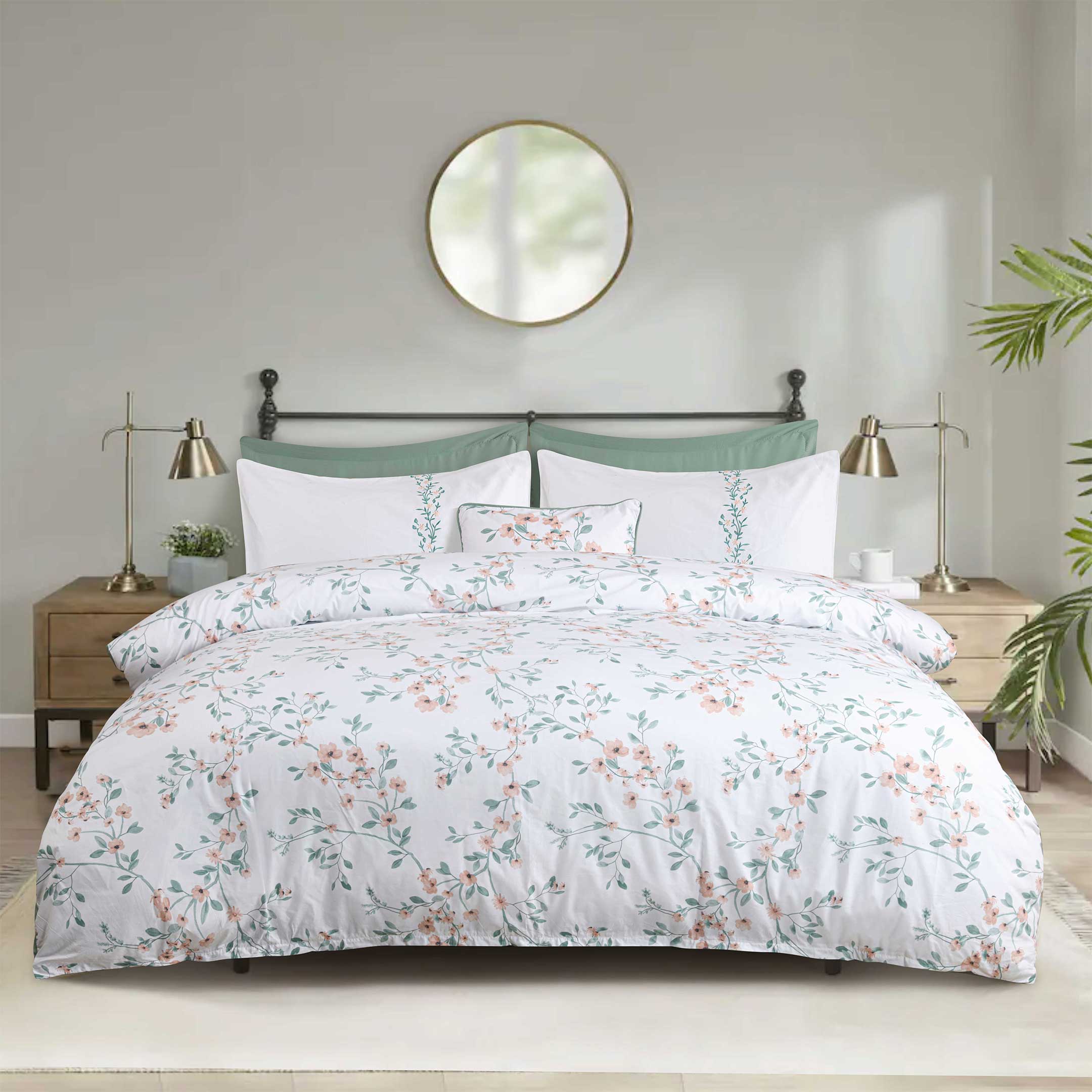 Sage Solace Printed Duvet Cover