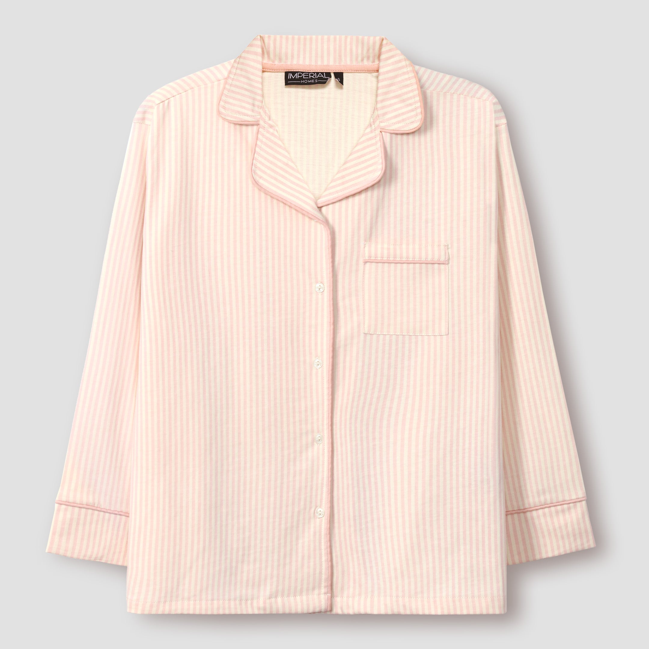 Pink Stripe Printed Loungewear-2pc Set