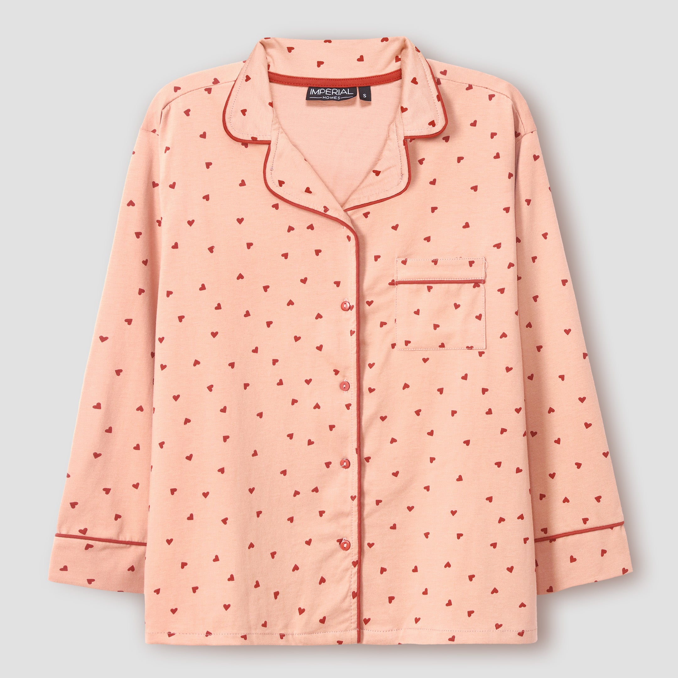 Red Heart Printed Loungewear-2pc Set