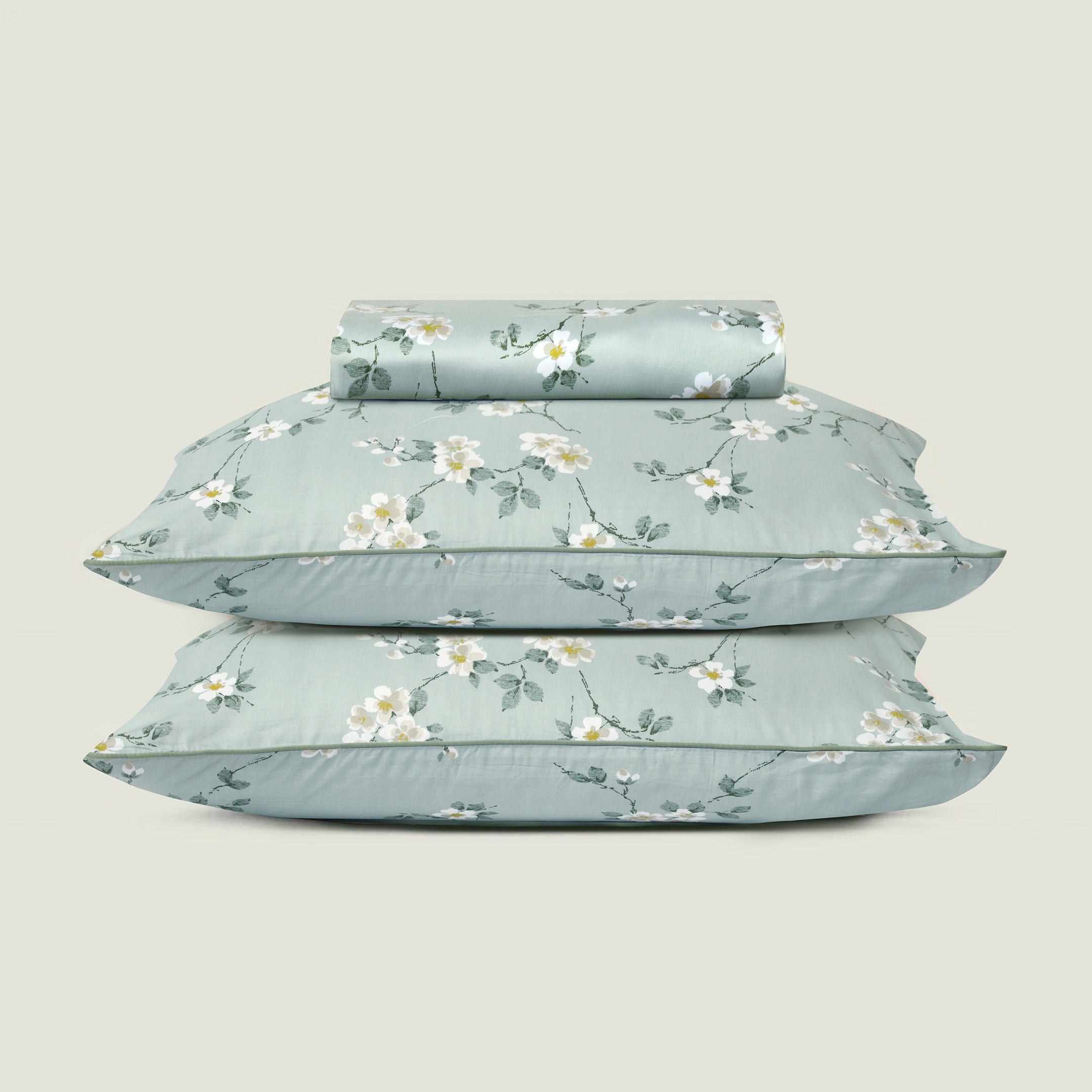 Ethereal Verdure Printed Bedsheet Set