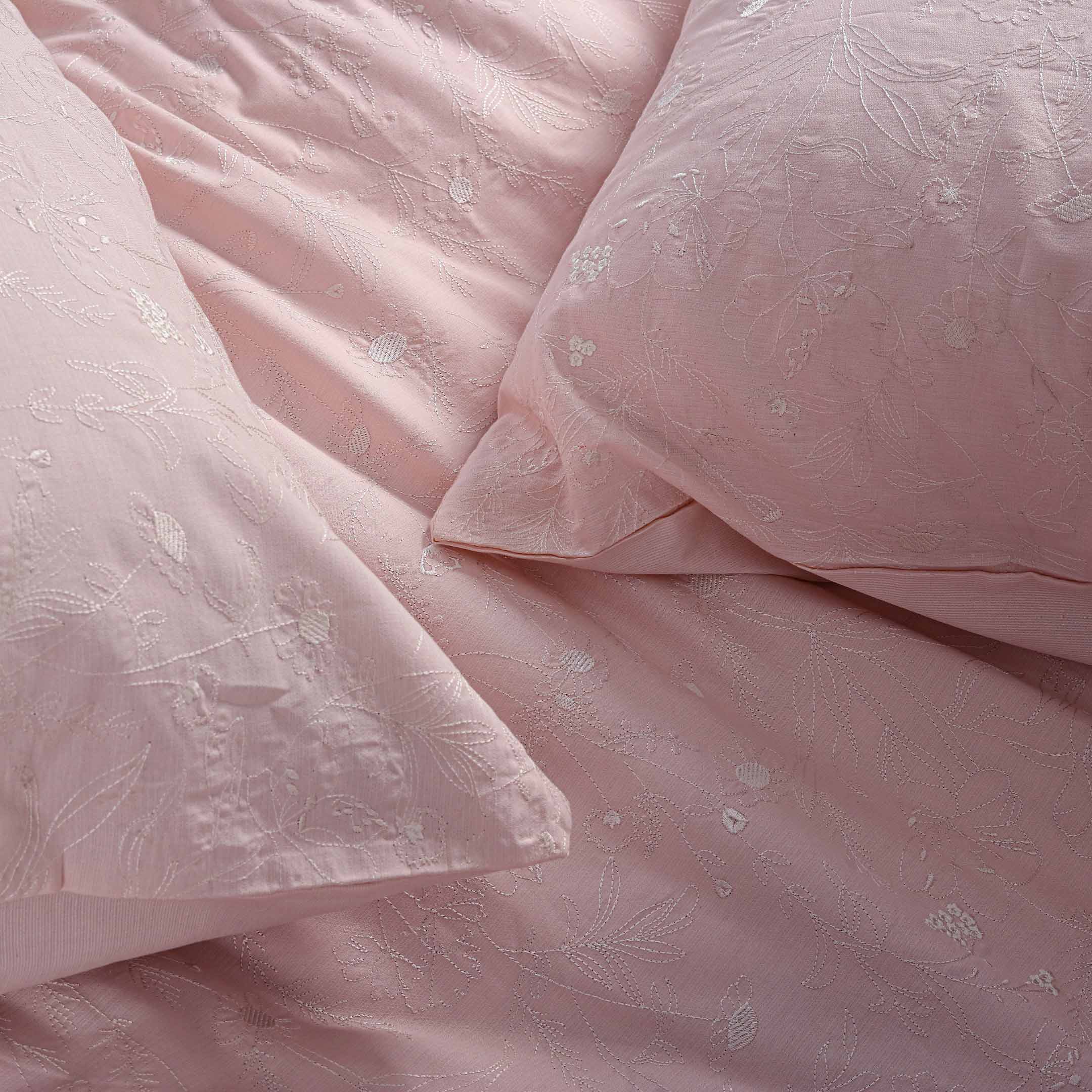 Rose Heirloom Embroidered Summer Duvet Cover & Bedsheet 6 Pcs Set