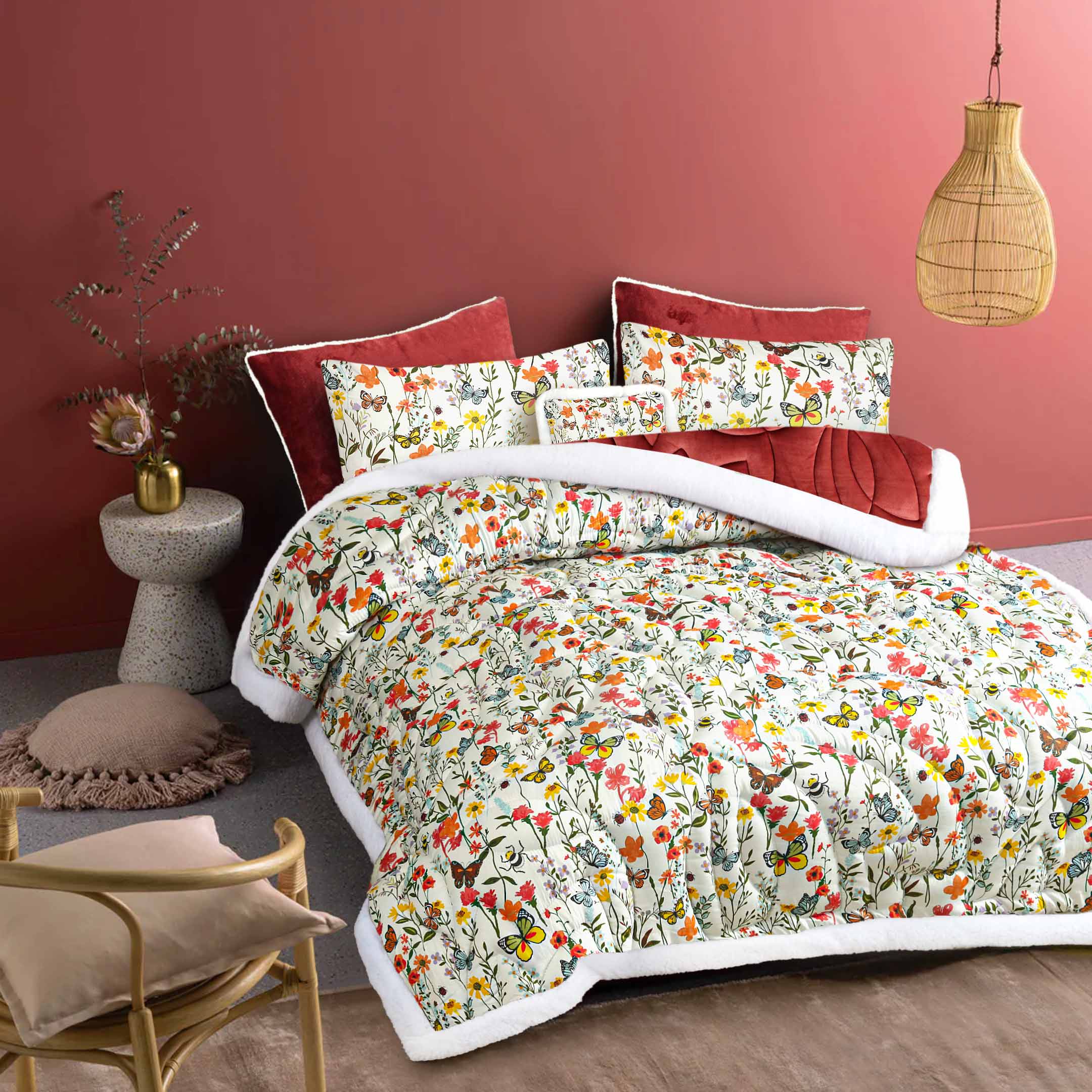 Butterfly Whispers-Marshmallow Bedding 7 pcs