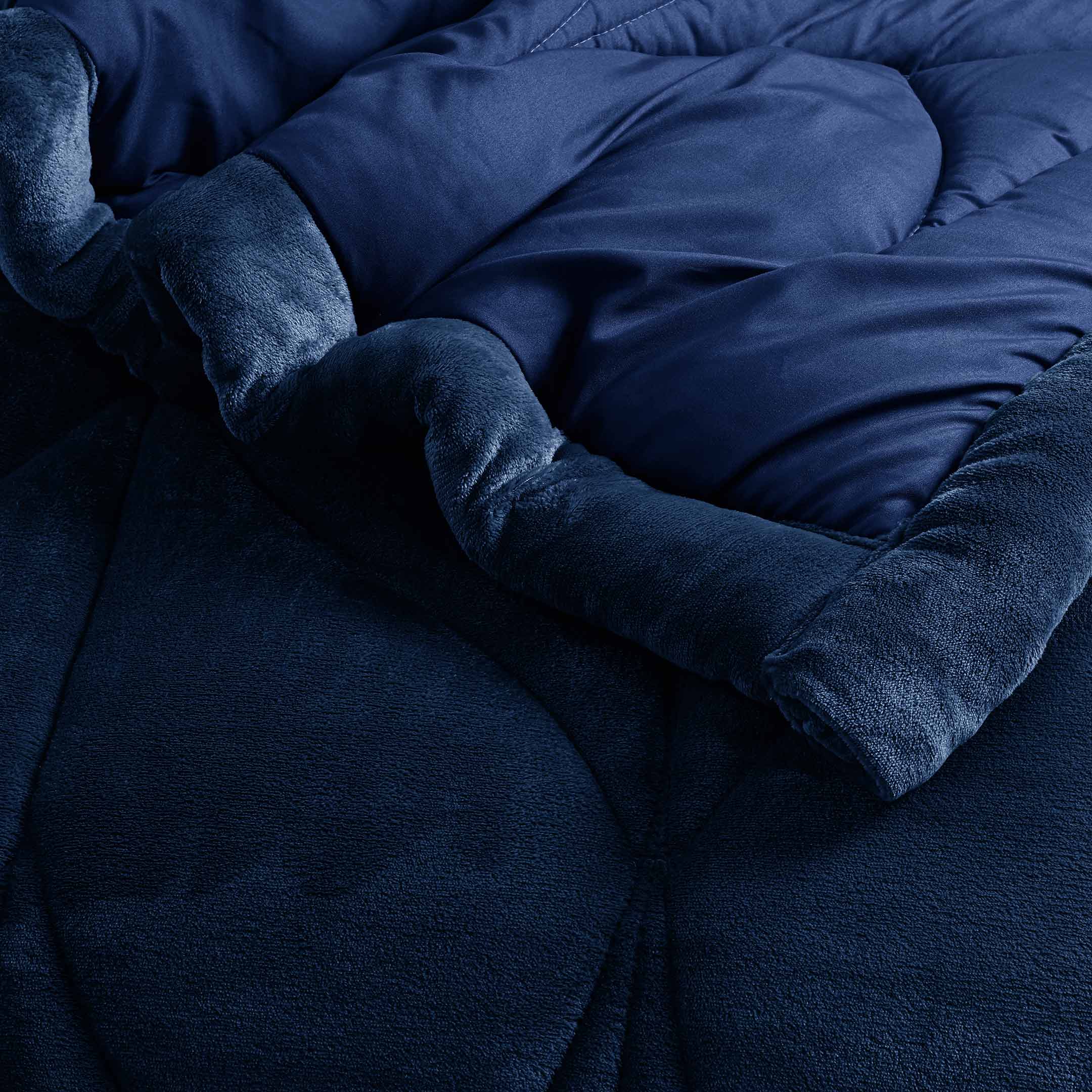 Diamond Puff Quilted 6pc Set-Navy