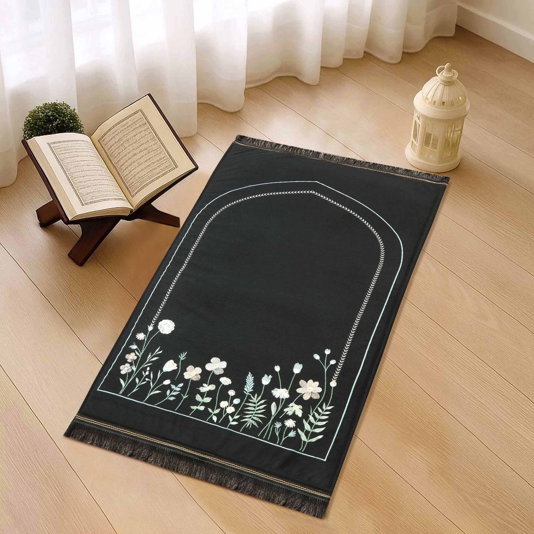 RUH-E-RIYADH Embroidered Velvet Prayermat