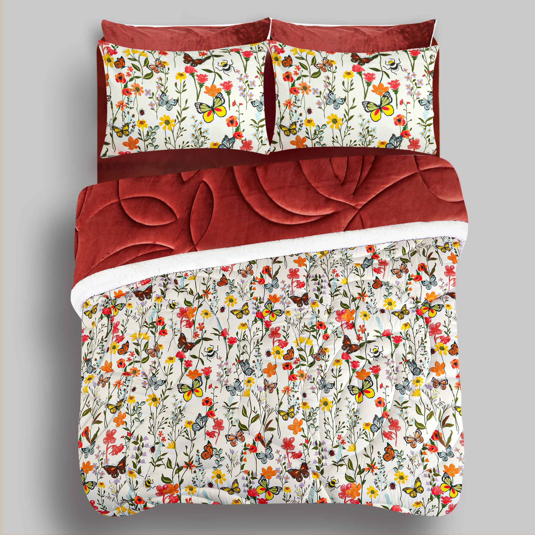 Butterfly Whispers-Marshmallow Bedding 7 pcs