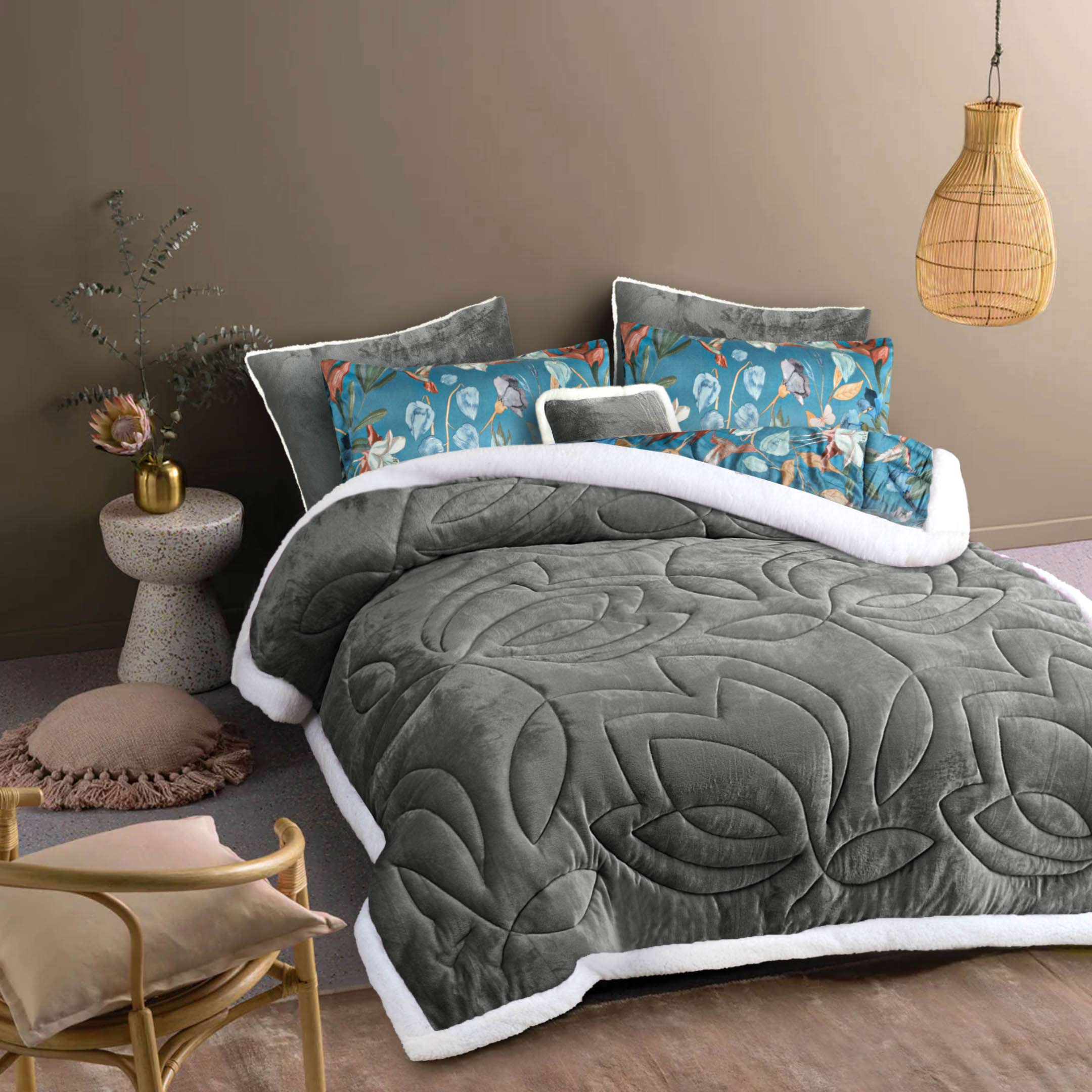 Grey Whisper-Marshmallow Bedding 7 pcs