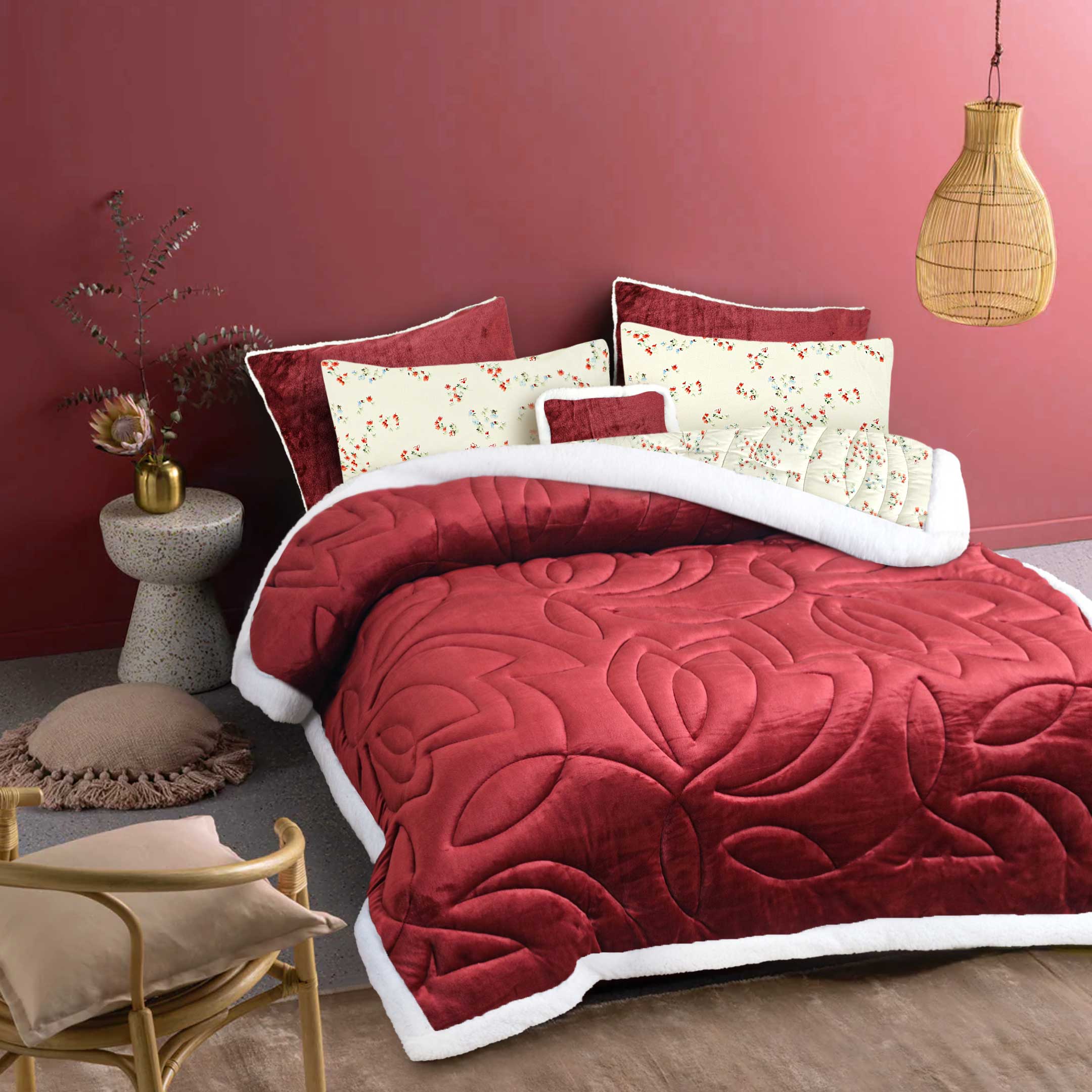 Warm Cottage-Marshmallow Bedding 7 pcs