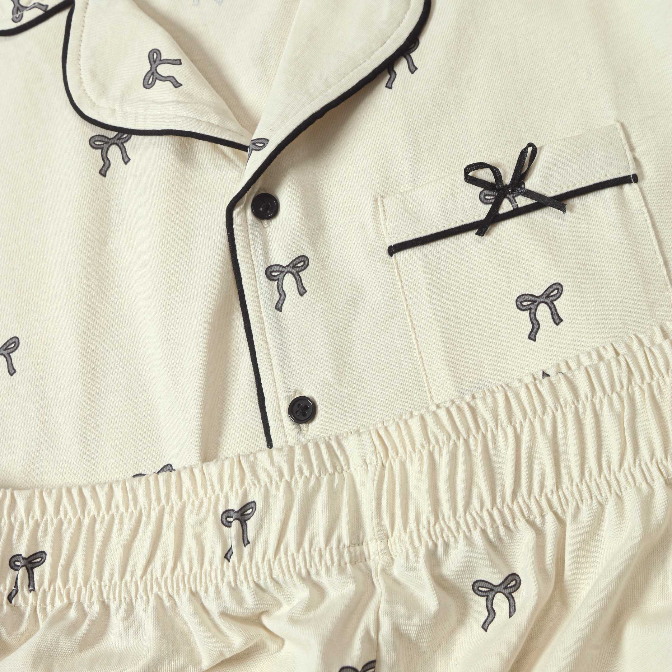 Bow Printed Loungewear-2pc Set