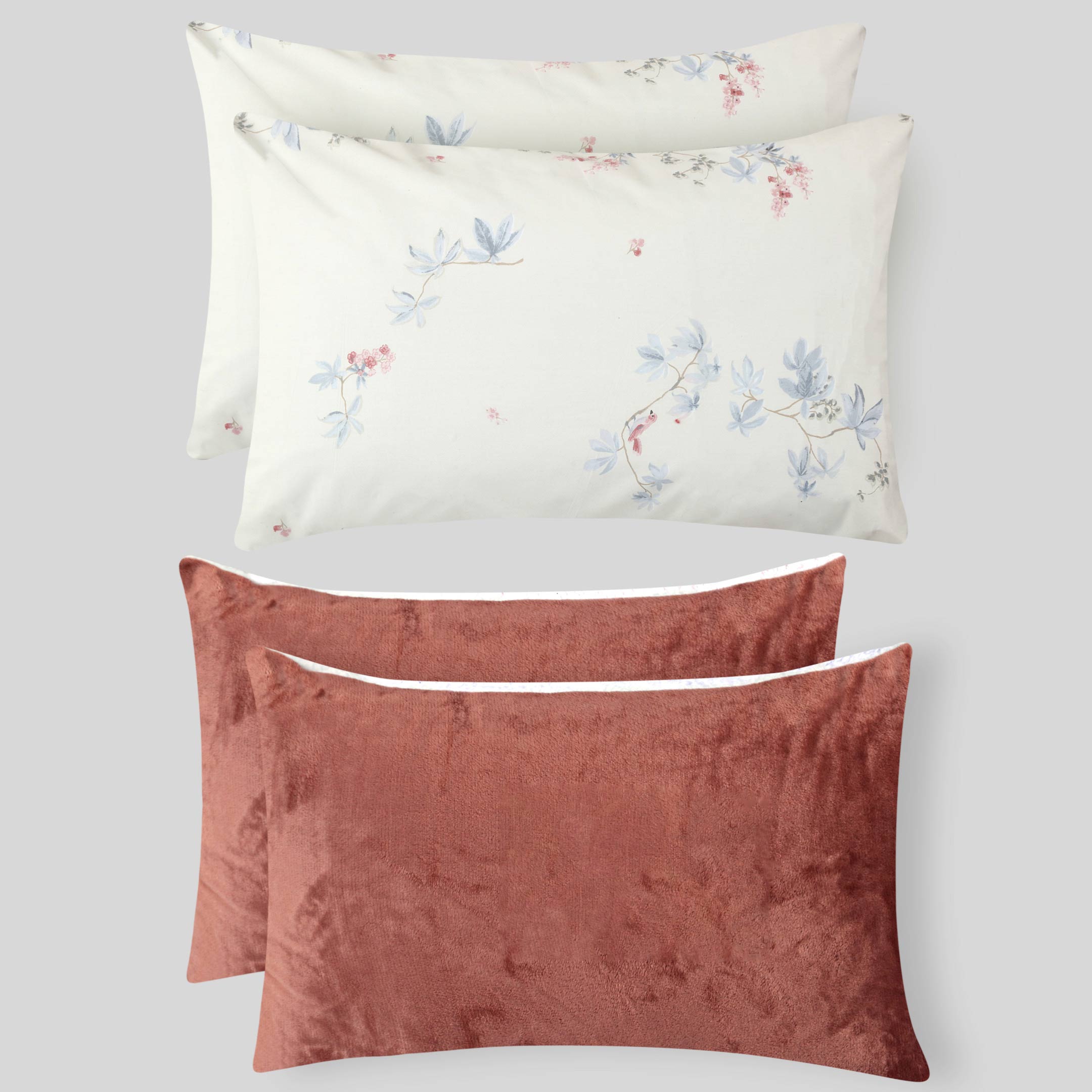 Pastel Bloom-Marshmallow Bedding 7 pcs