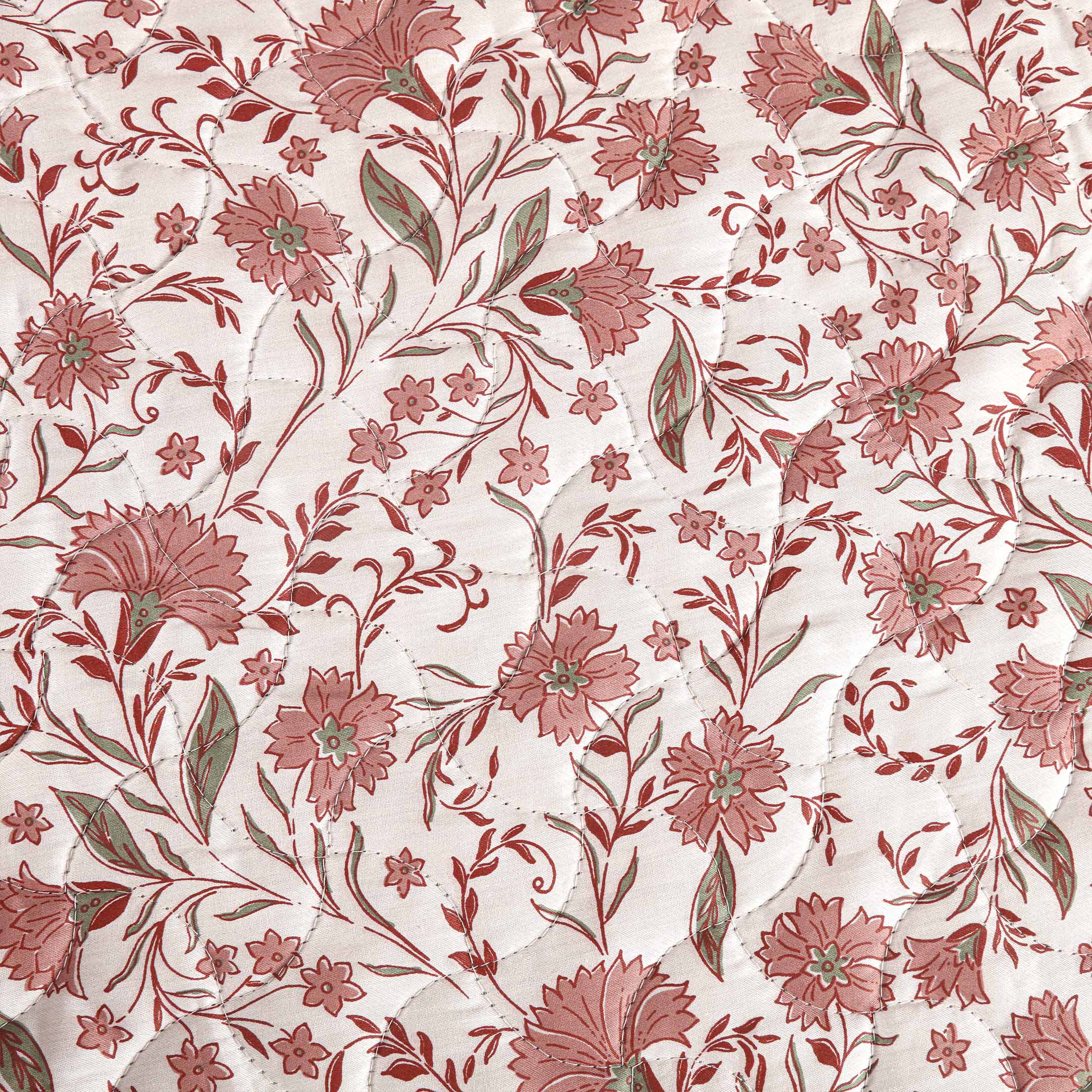 Floral Cottage Printed Summer Bedspread 6PCS Set