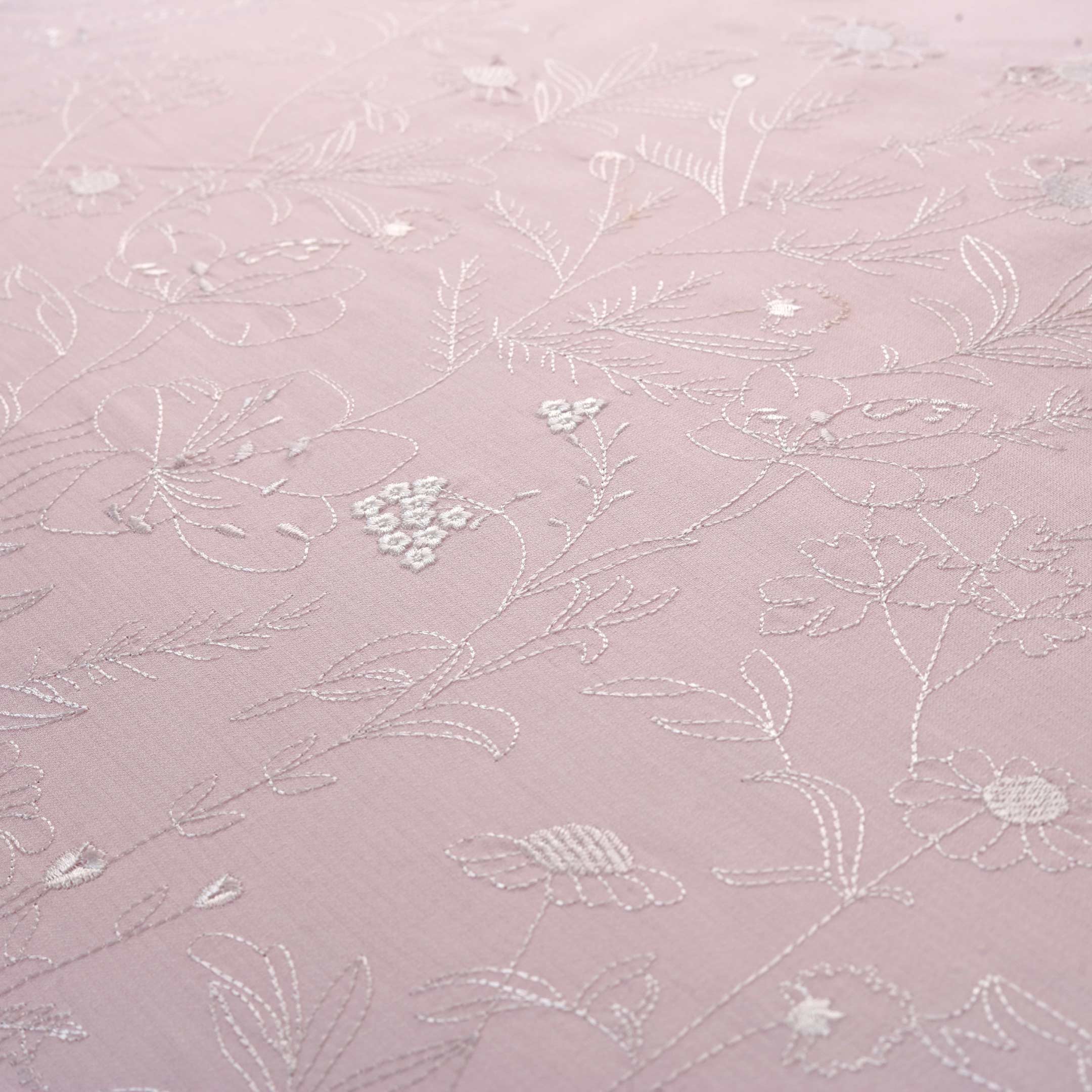 Rose Heirloom Embroidered Summer Duvet Cover & Bedsheet 6 Pcs Set