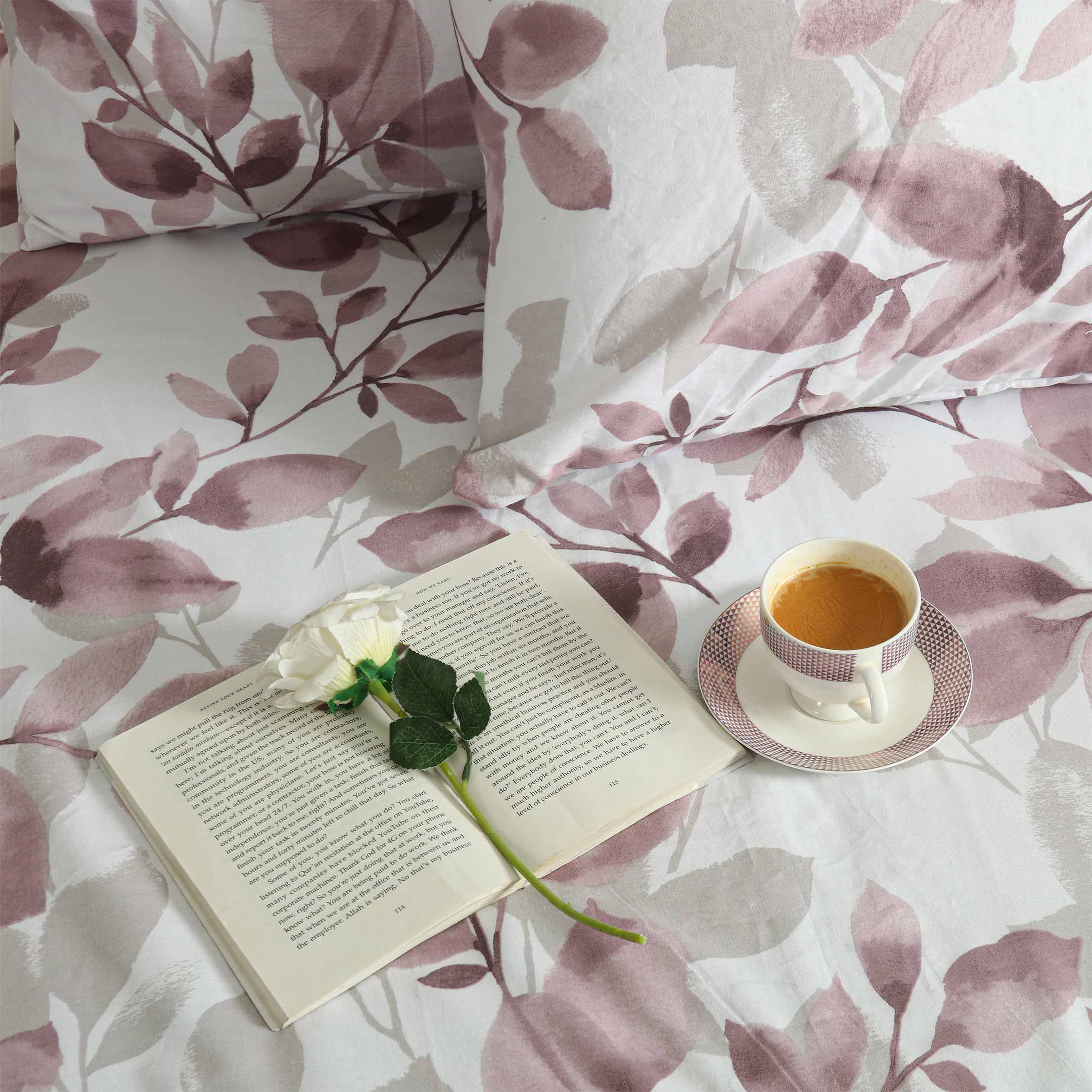 Faded Floral Scape Flat Sheet Set