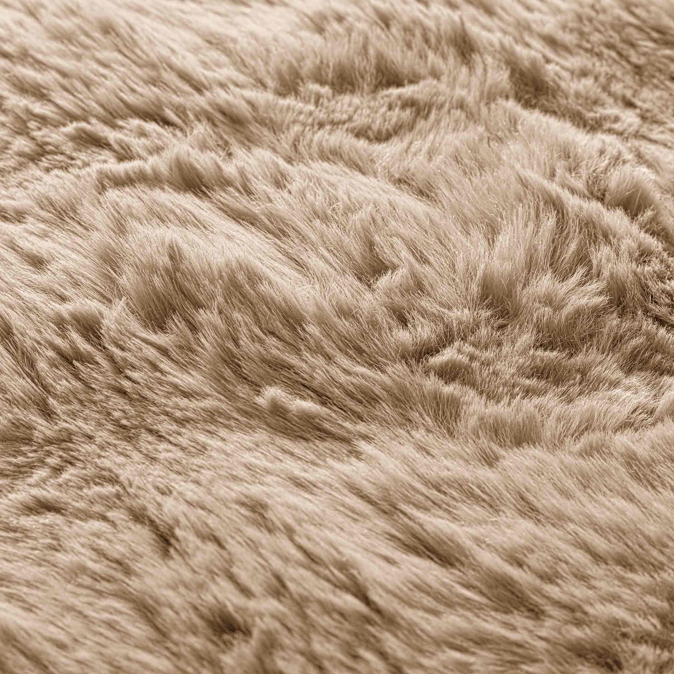 Bubble Fur Fleece Razaye Set-6 pcs Iced Latte