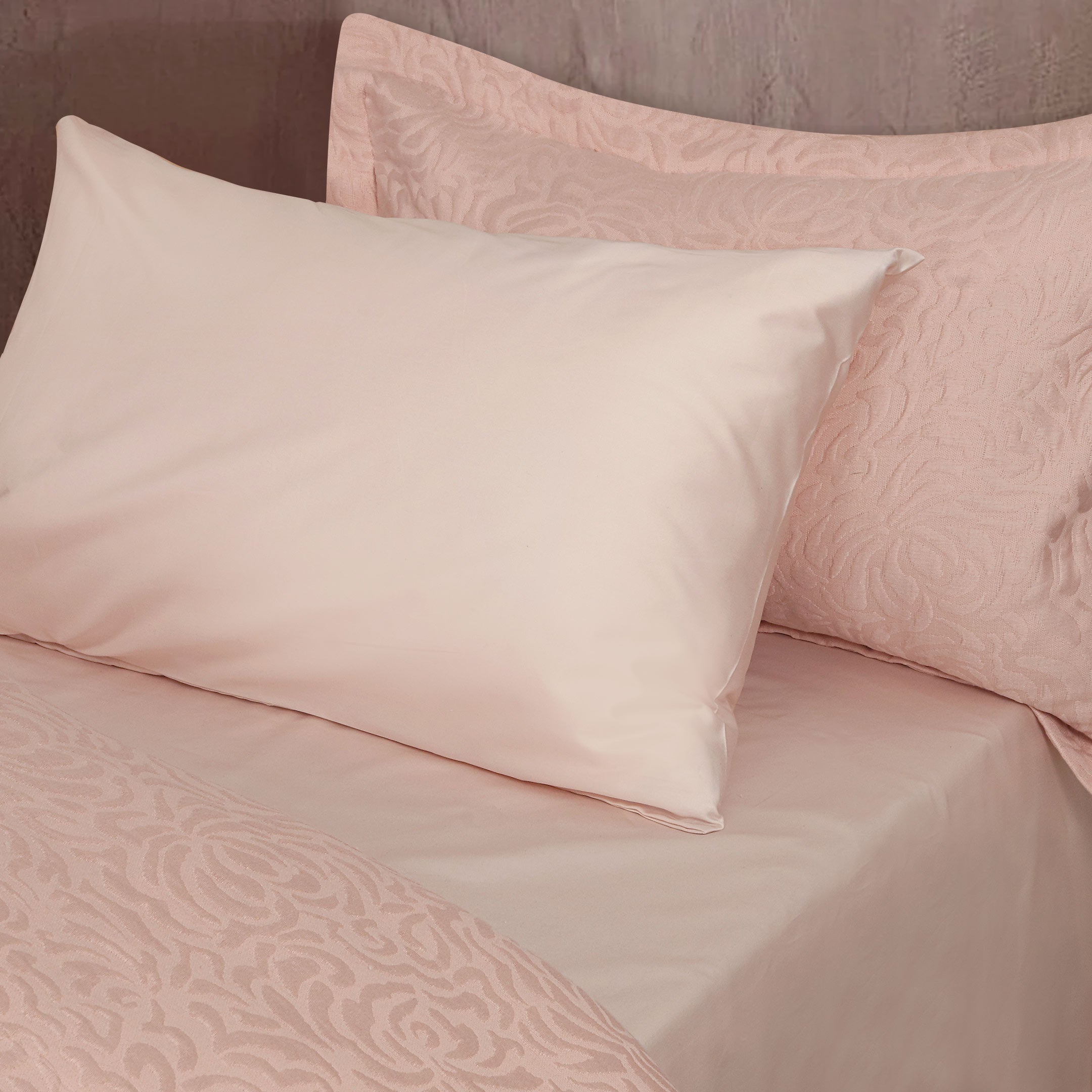 Blush Reverie Jacquard Duvet Cover Set