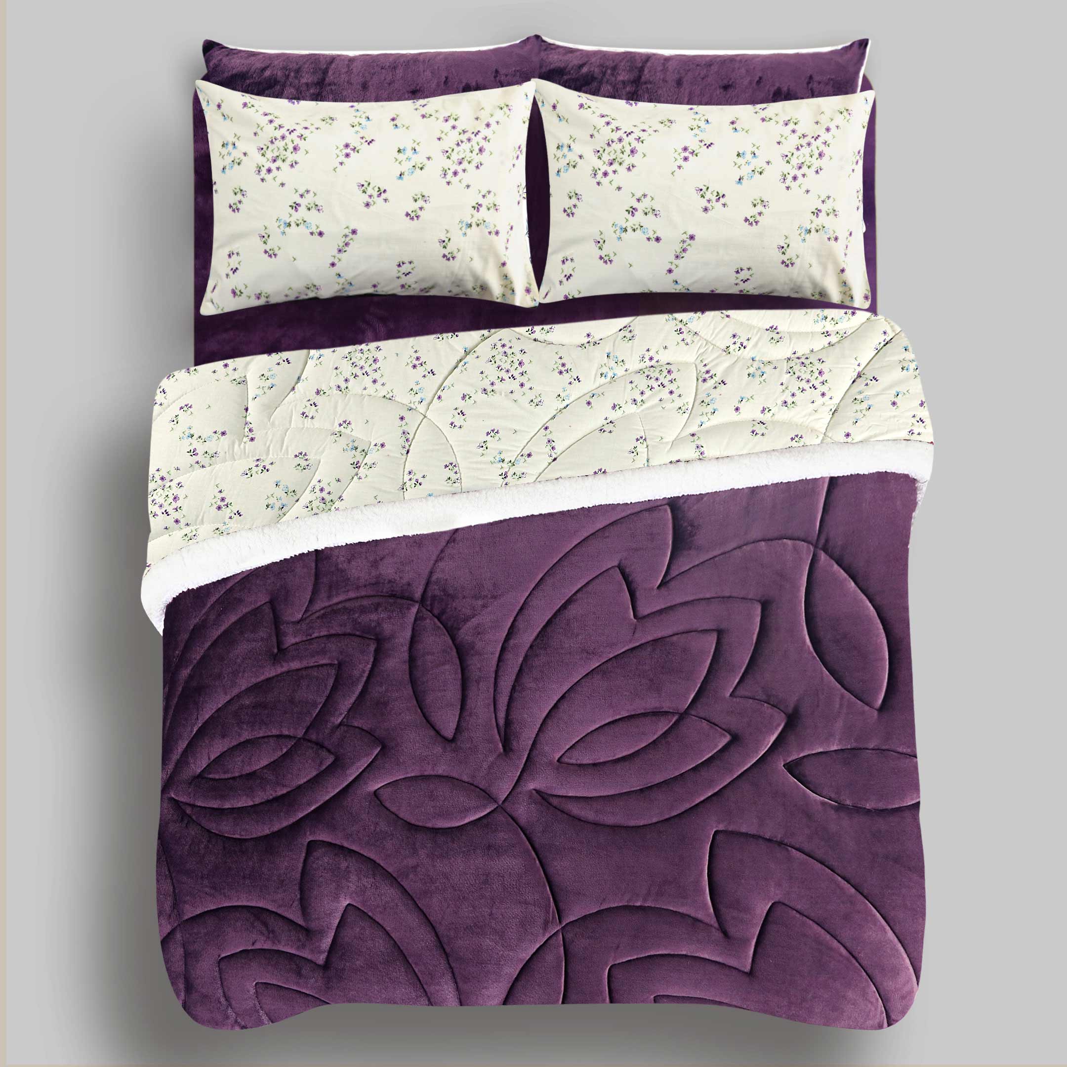 Lavender Petals-Marshmallow Bedding 7 pcs
