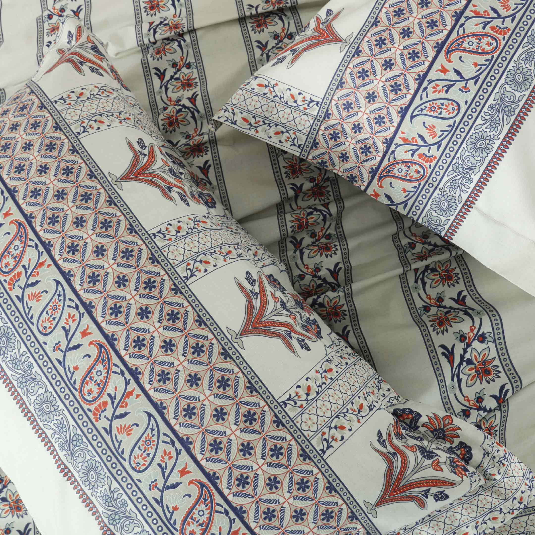 Ethnic Elegance – Heritage Print Bedsheet