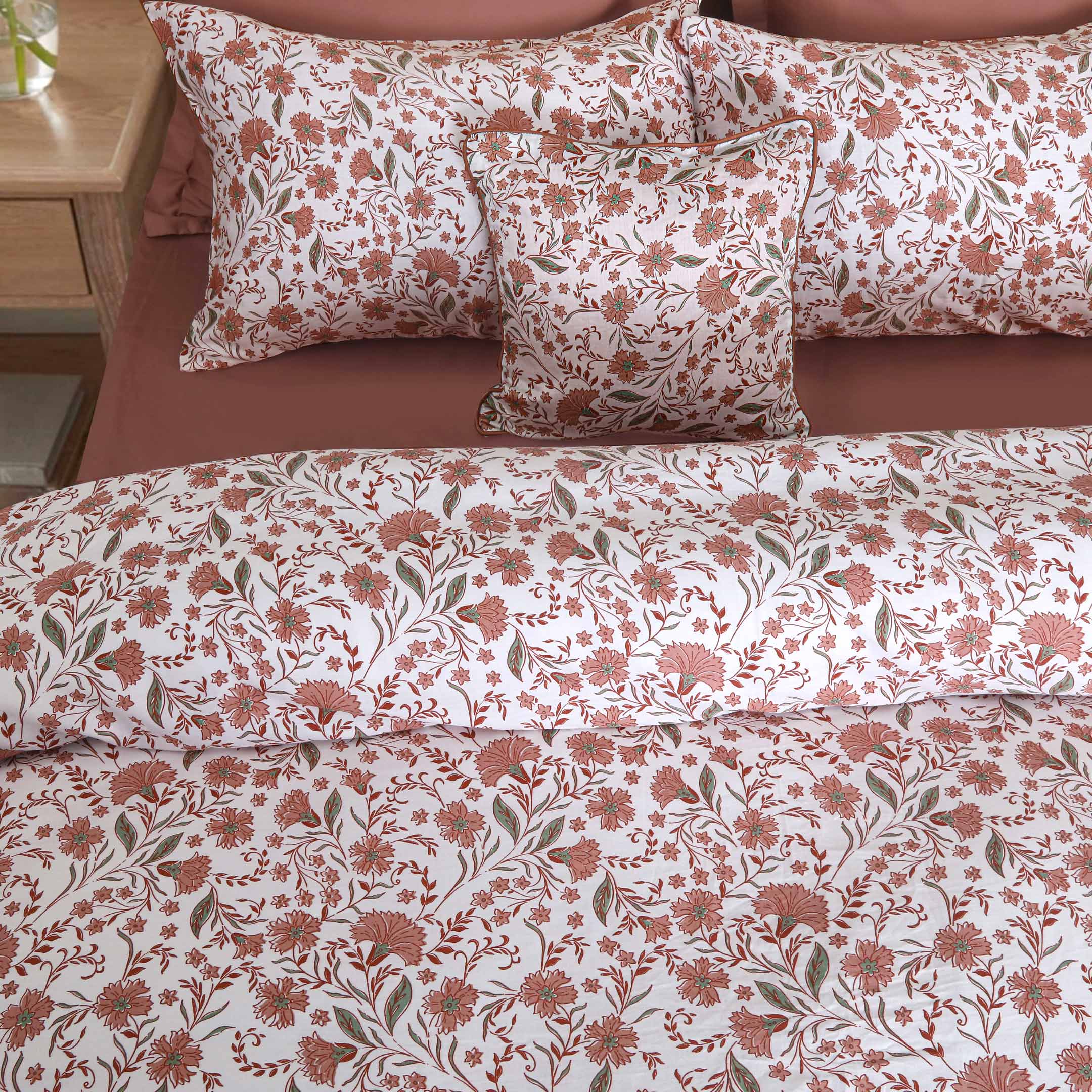Floral Cottage Printed Summer Duvet Cover