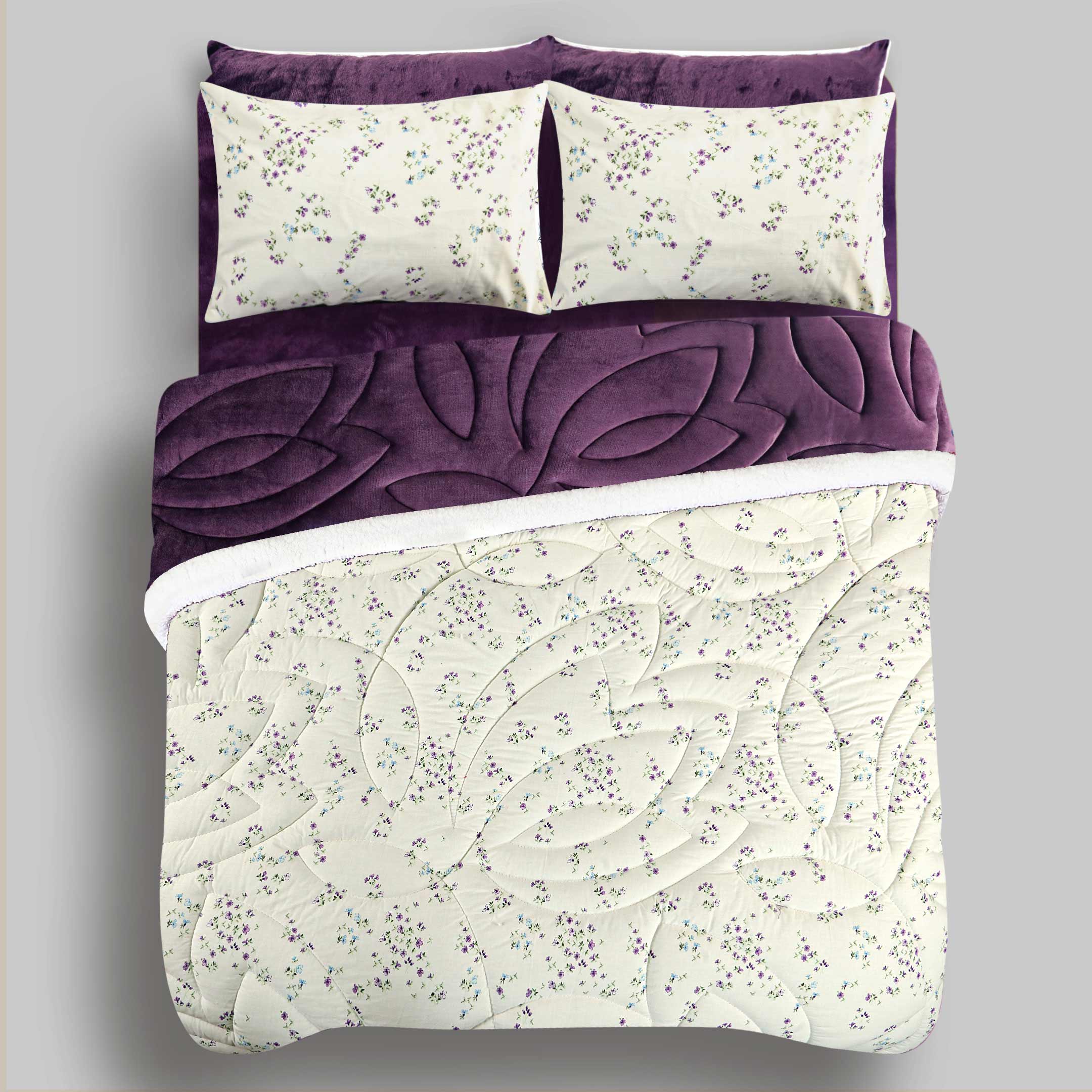 Lavender Petals-Marshmallow Bedding 7 pcs