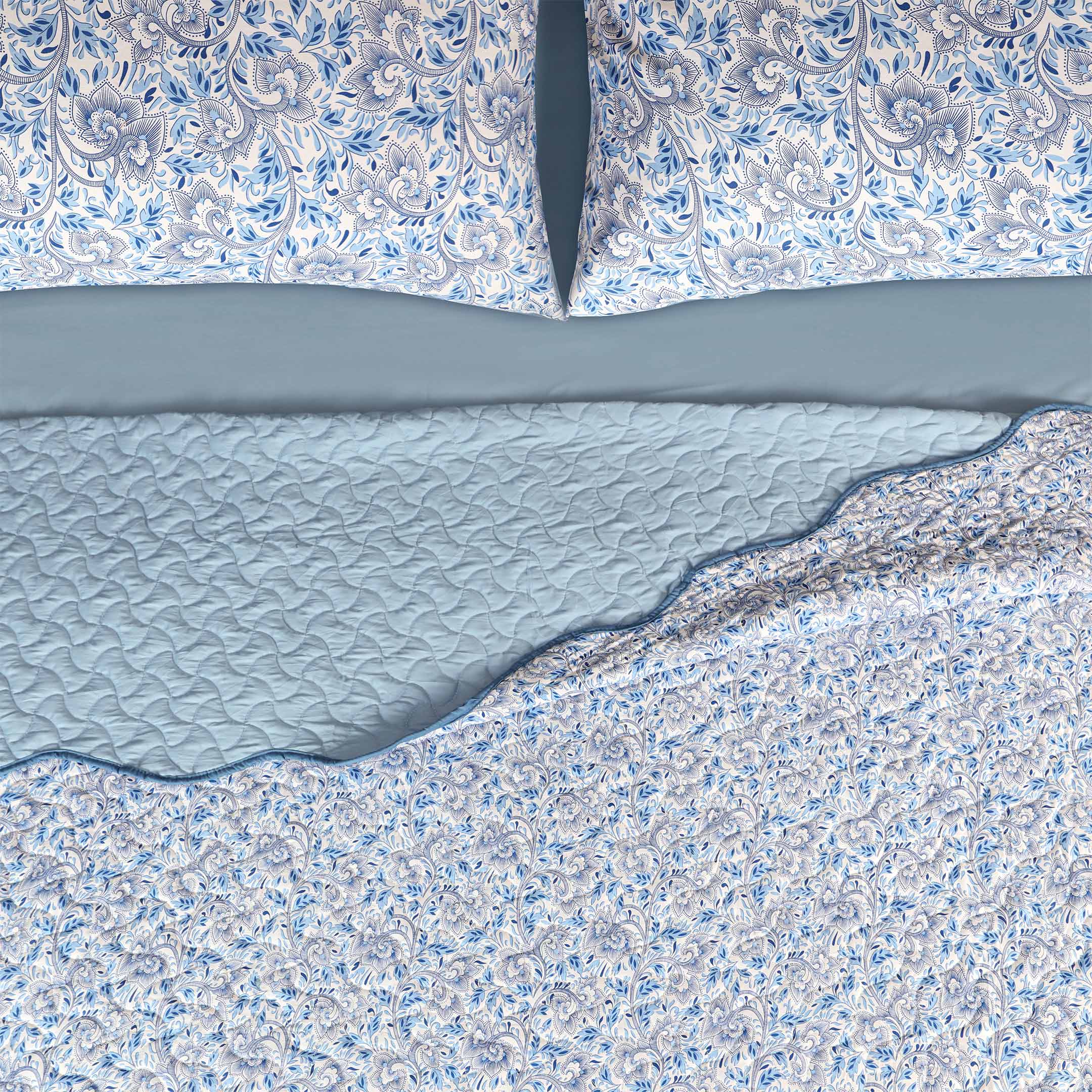 Serene Paisley Printed Summer Bedspread 6PCS Set