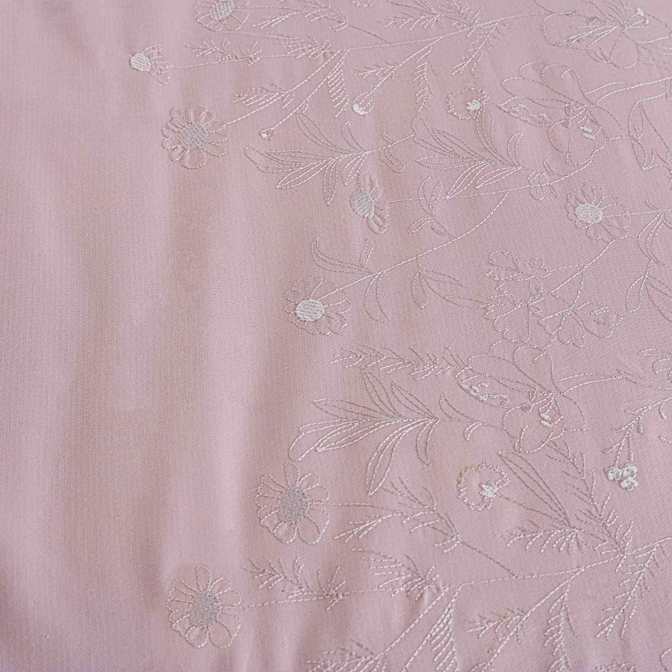 Rose Heirloom Embroidered Summer Duvet Cover & Bedsheet 6 Pcs Set