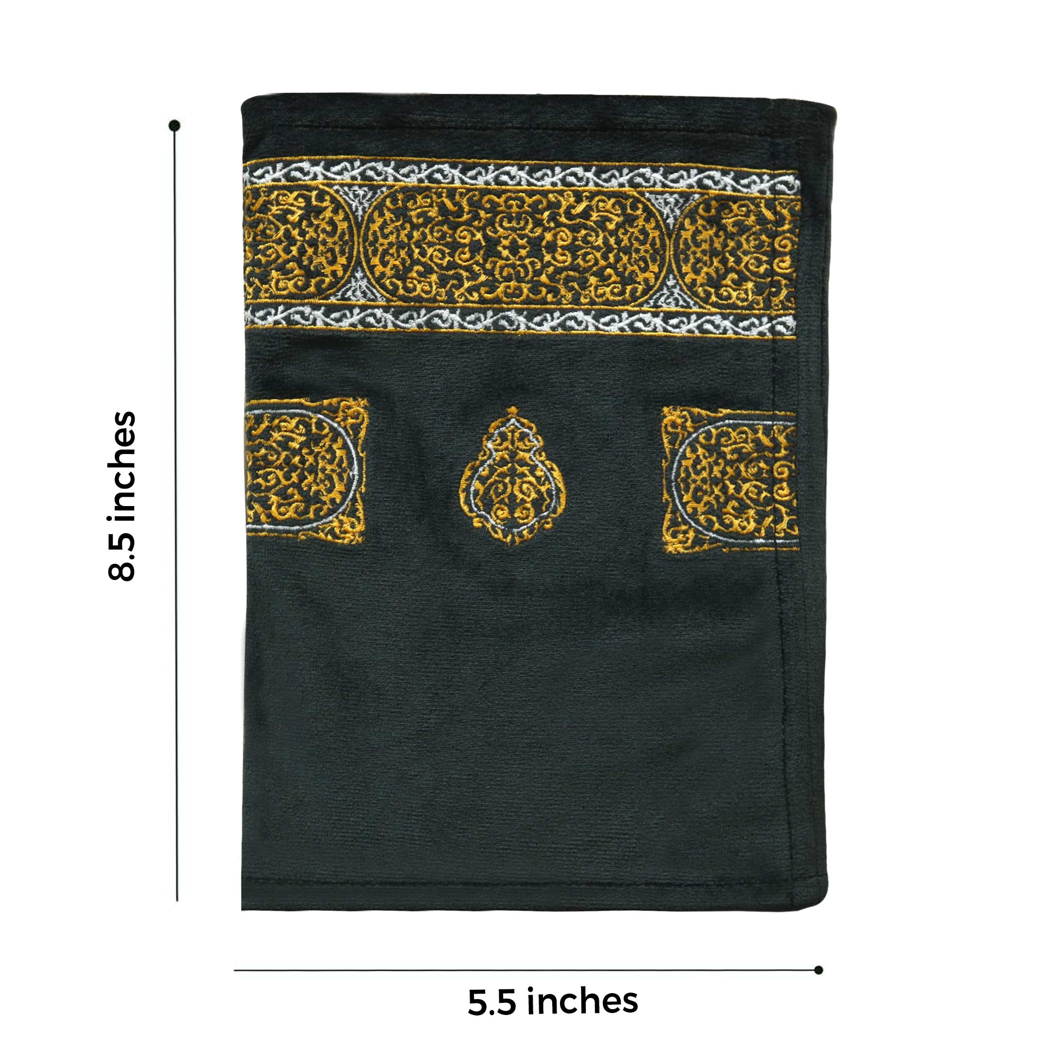 Kiswa Embroidered Velvet Quran Pak with Cover