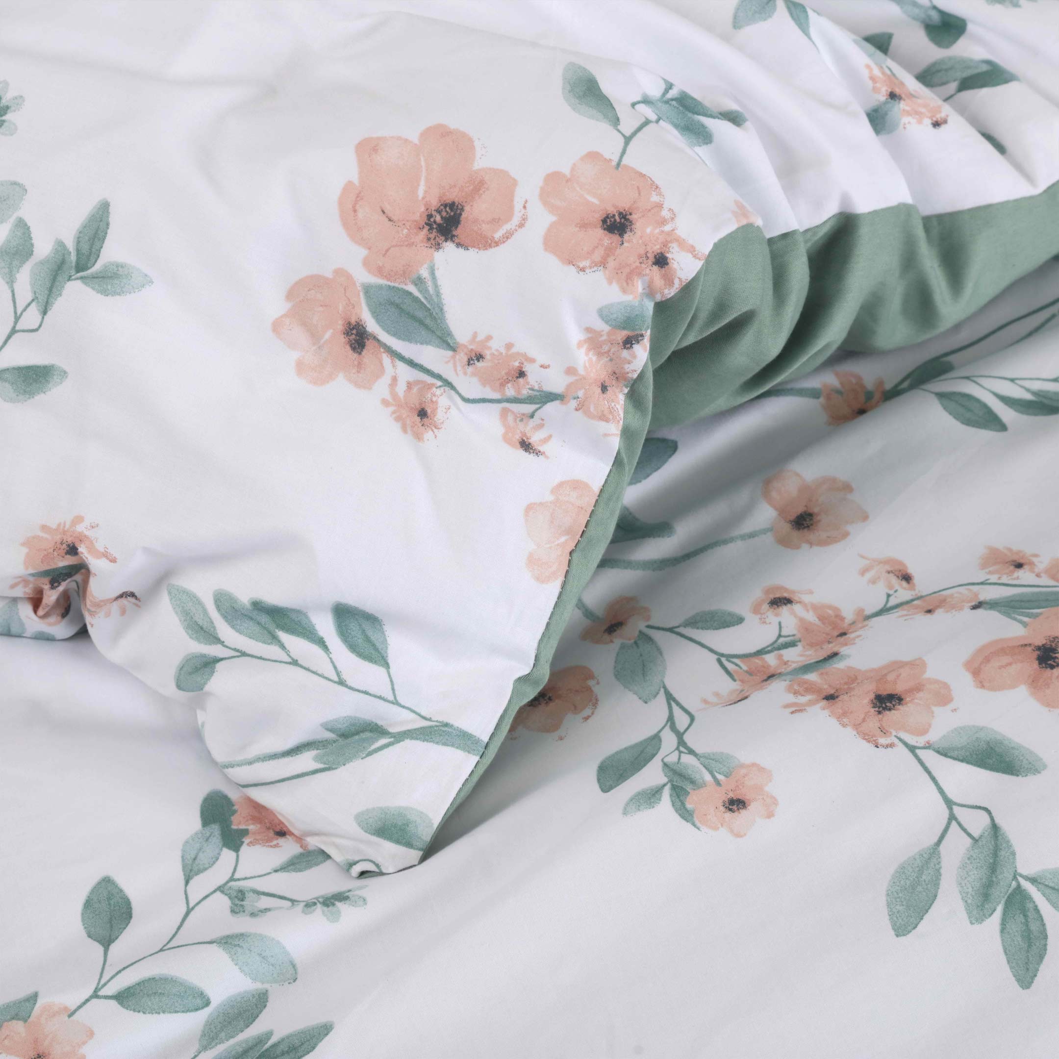 Sage Solace Printed Summer Duvet Cover