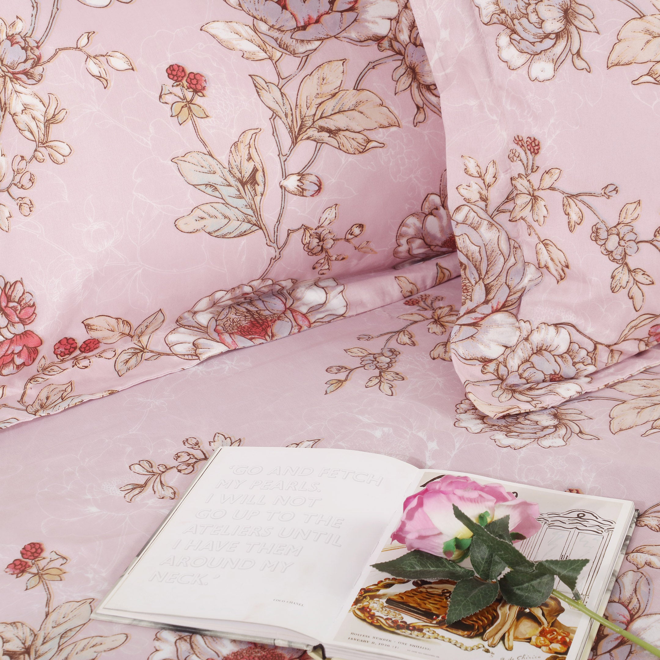Pastel Peonies Bedsheet Set