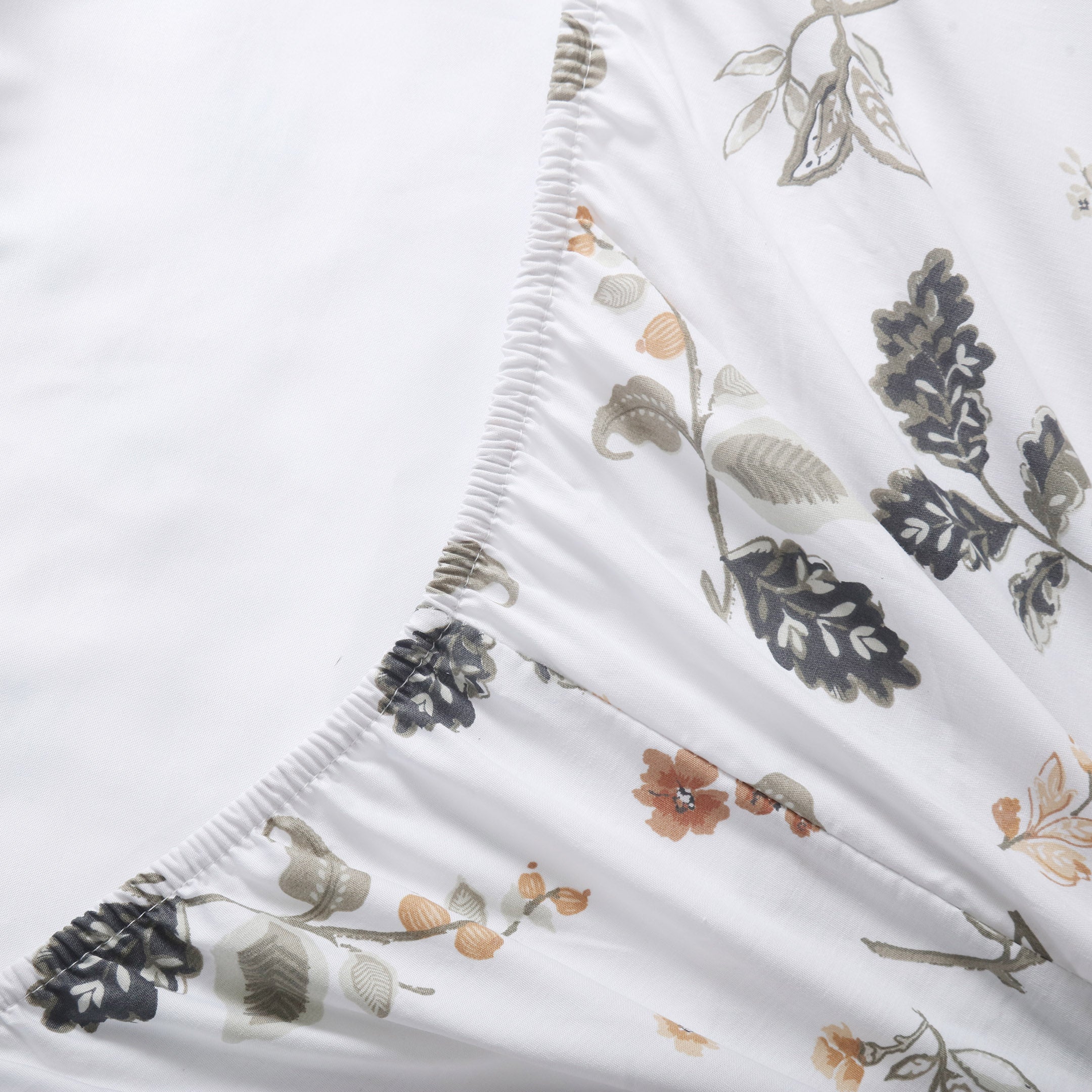 Olive Bloom 3-piece Fitted Sheet Set