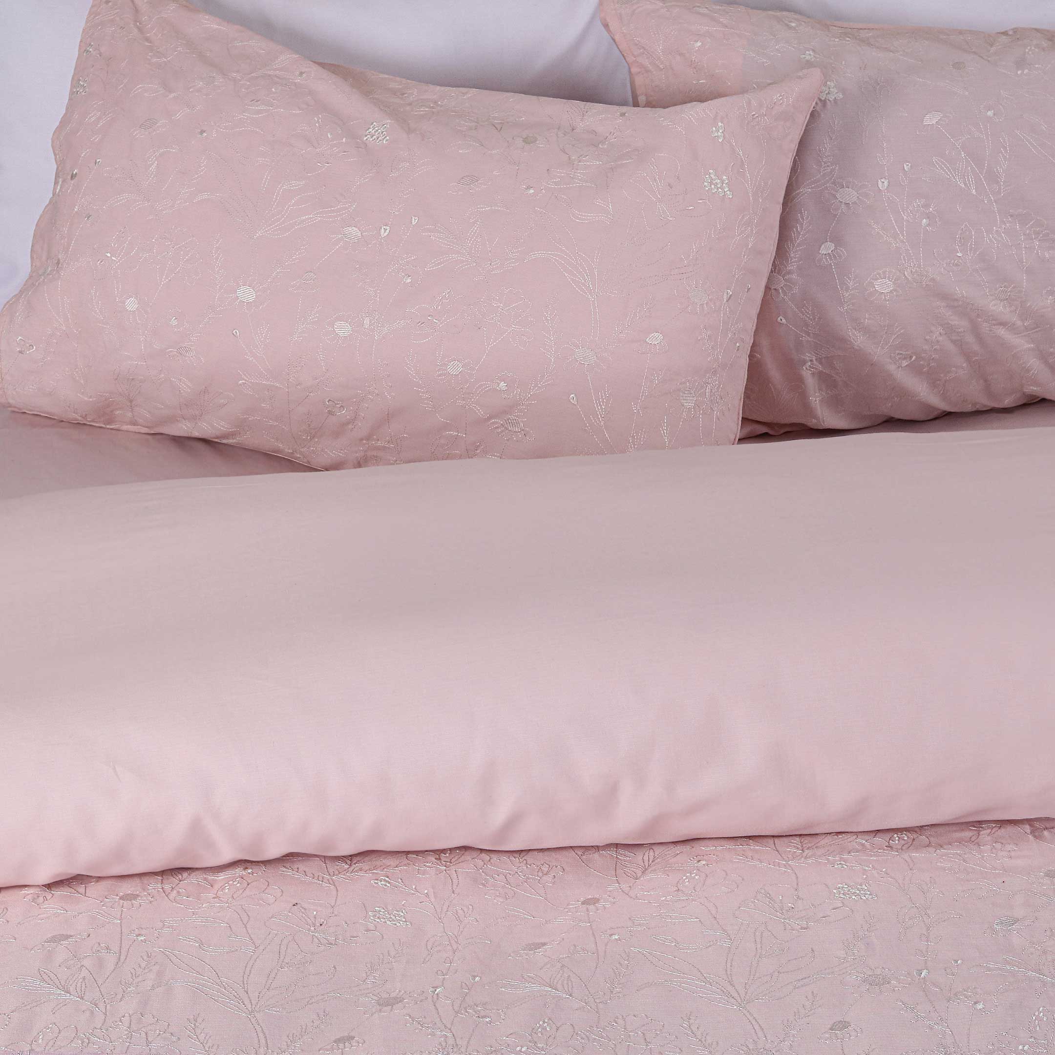 Rose Heirloom Embroidered Duvet Cover Set