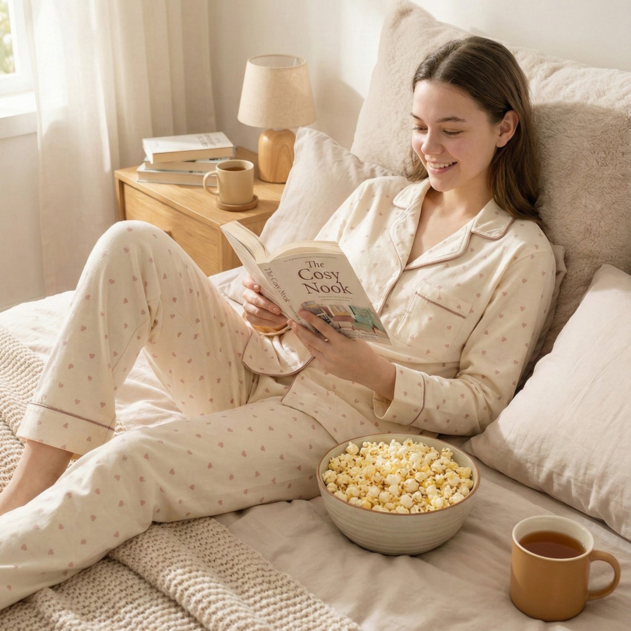 Heart Printed Loungewear-2pc Set