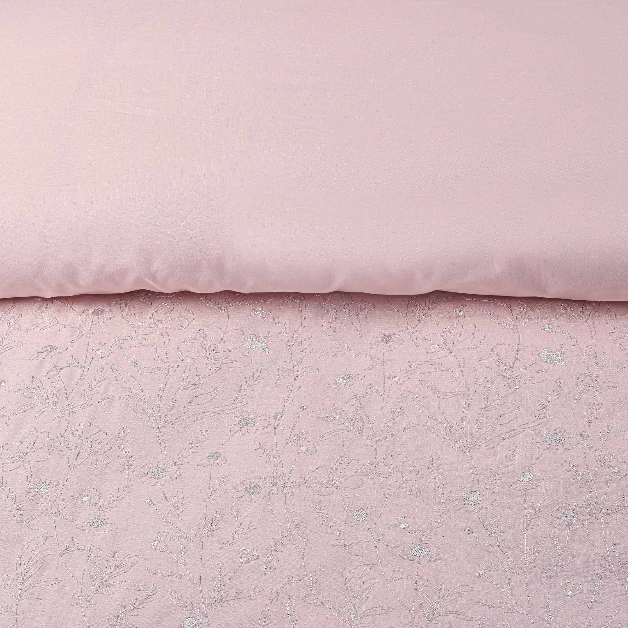 Rose Heirloom Embroidered Summer Duvet Cover & Bedsheet 6 Pcs Set