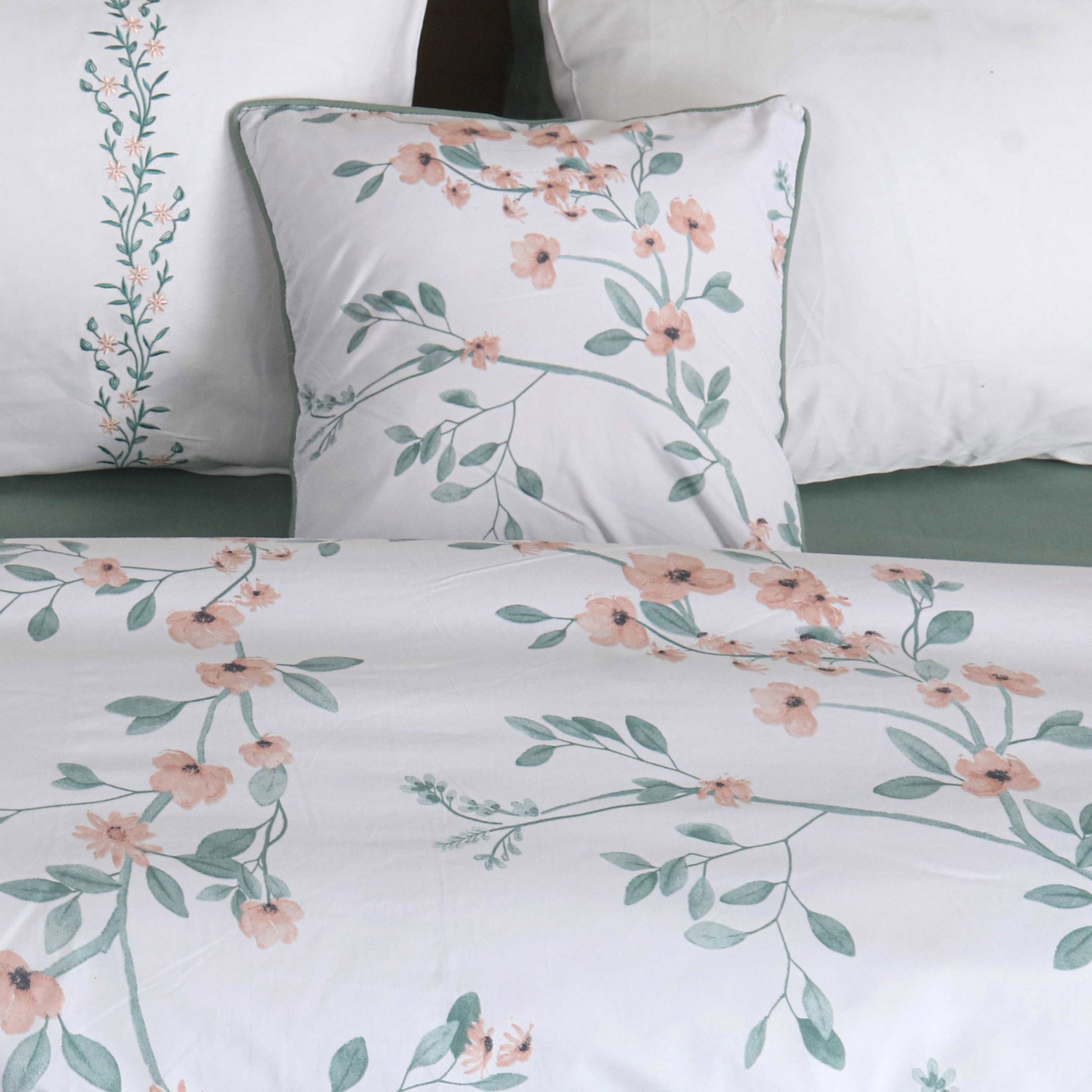 Sage Solace Printed Cushion Cover