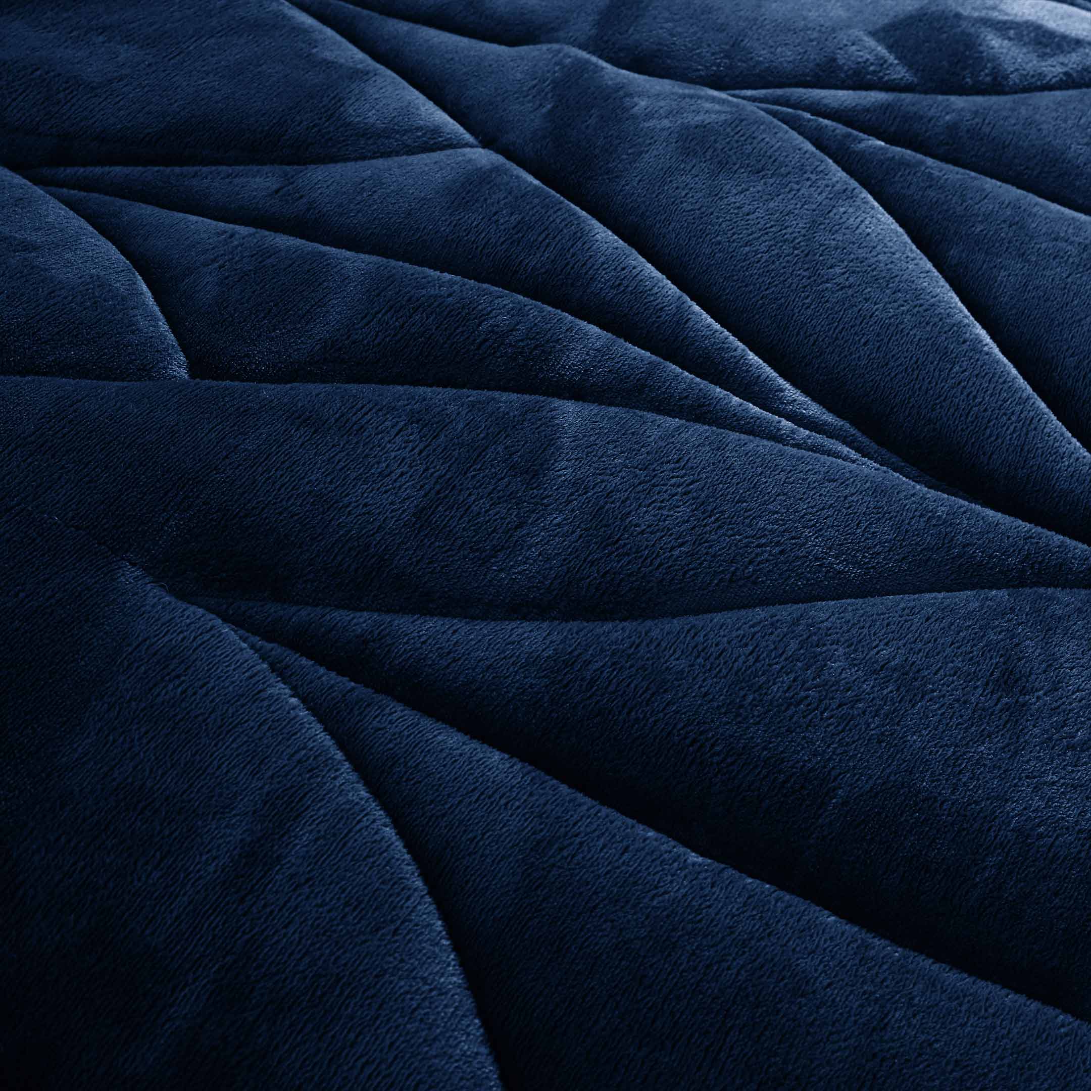 Diamond Puff Quilted 6pc Set-Navy