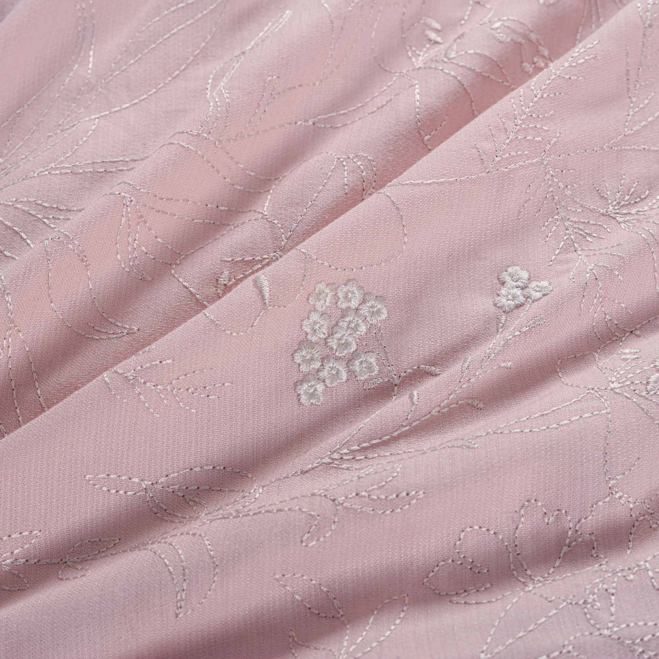 Rose Heirloom Embroidered Summer Duvet Cover & Bedsheet 6 Pcs Set