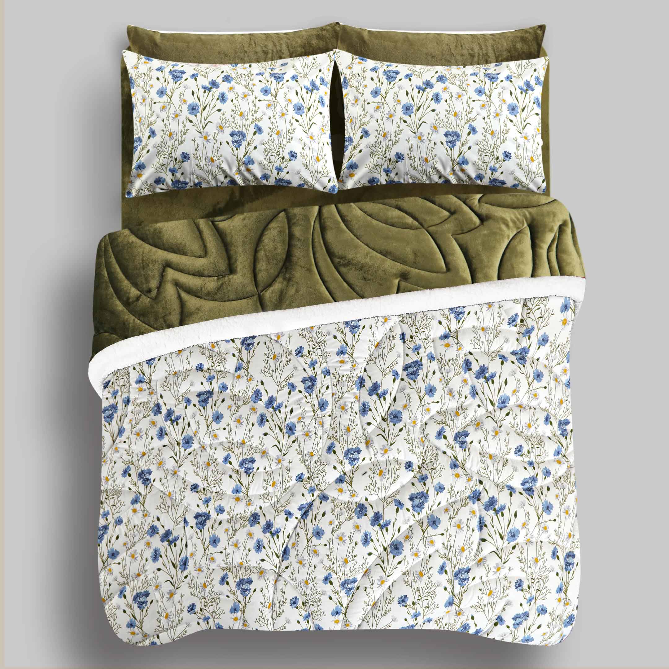 Snow Bloom-Marshmallow Bedding 7 pcs