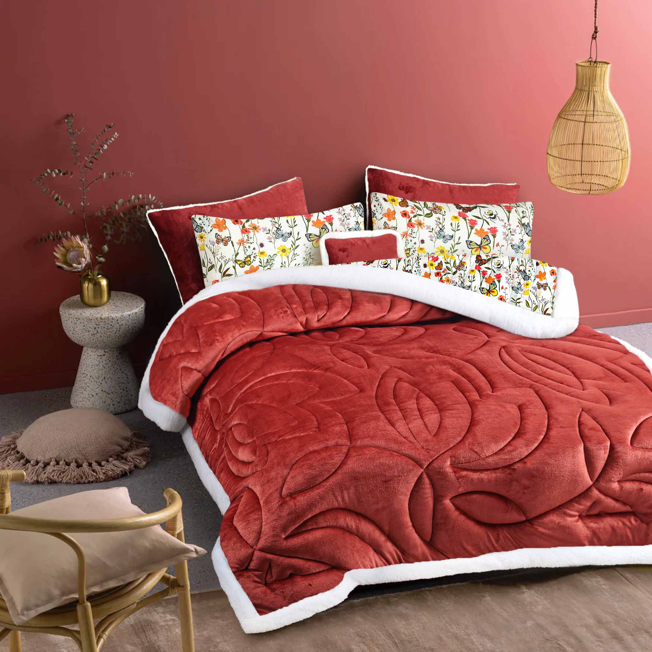 Butterfly Whispers-Marshmallow Bedding 7 pcs