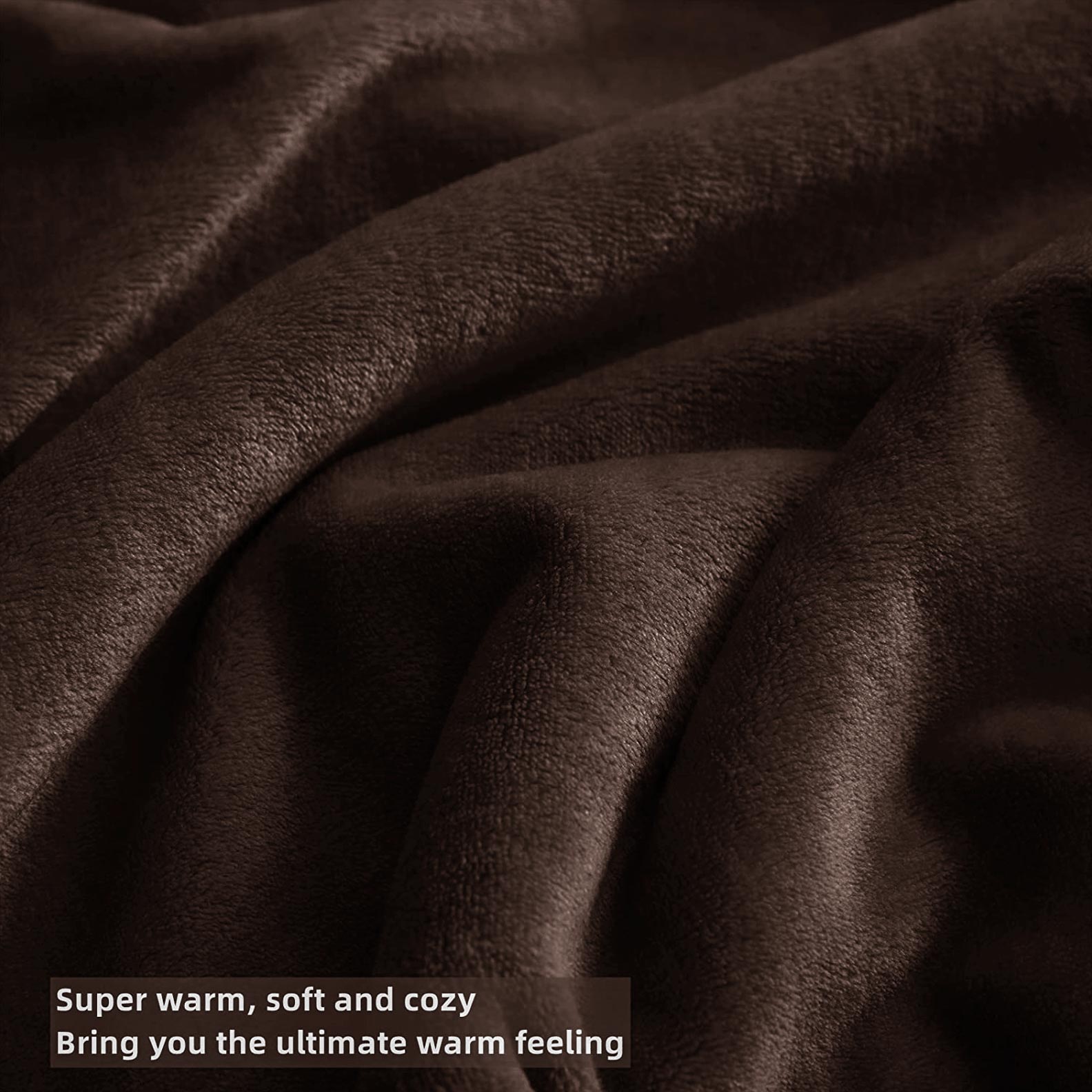 AC Plush Fleece Blanket Brown