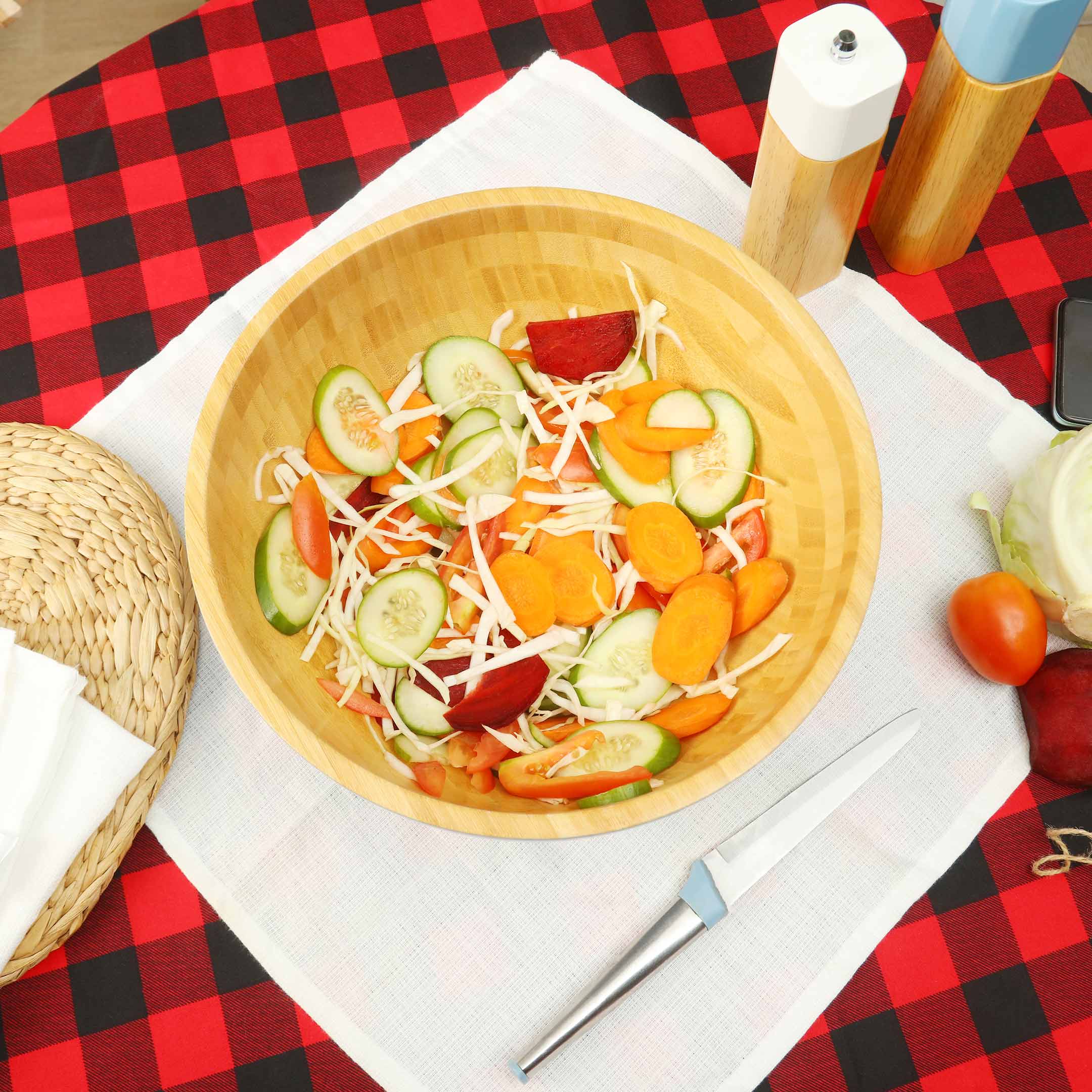 Bamboo Wood Fruit & Salad Bowl