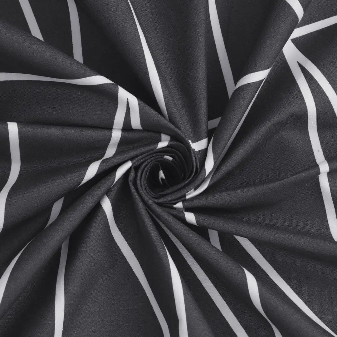 Black Equilateral Triangle Design Microfiber Duvet Cover Set