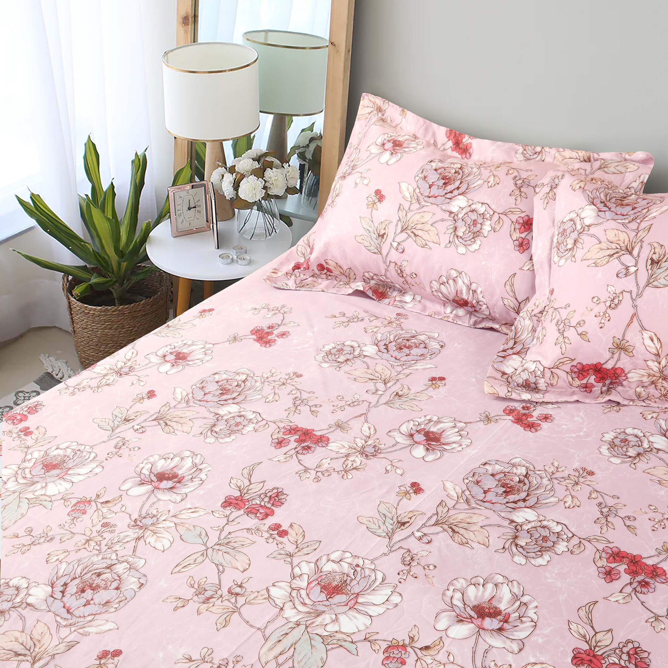 Pastel Peonies Bedsheet Set