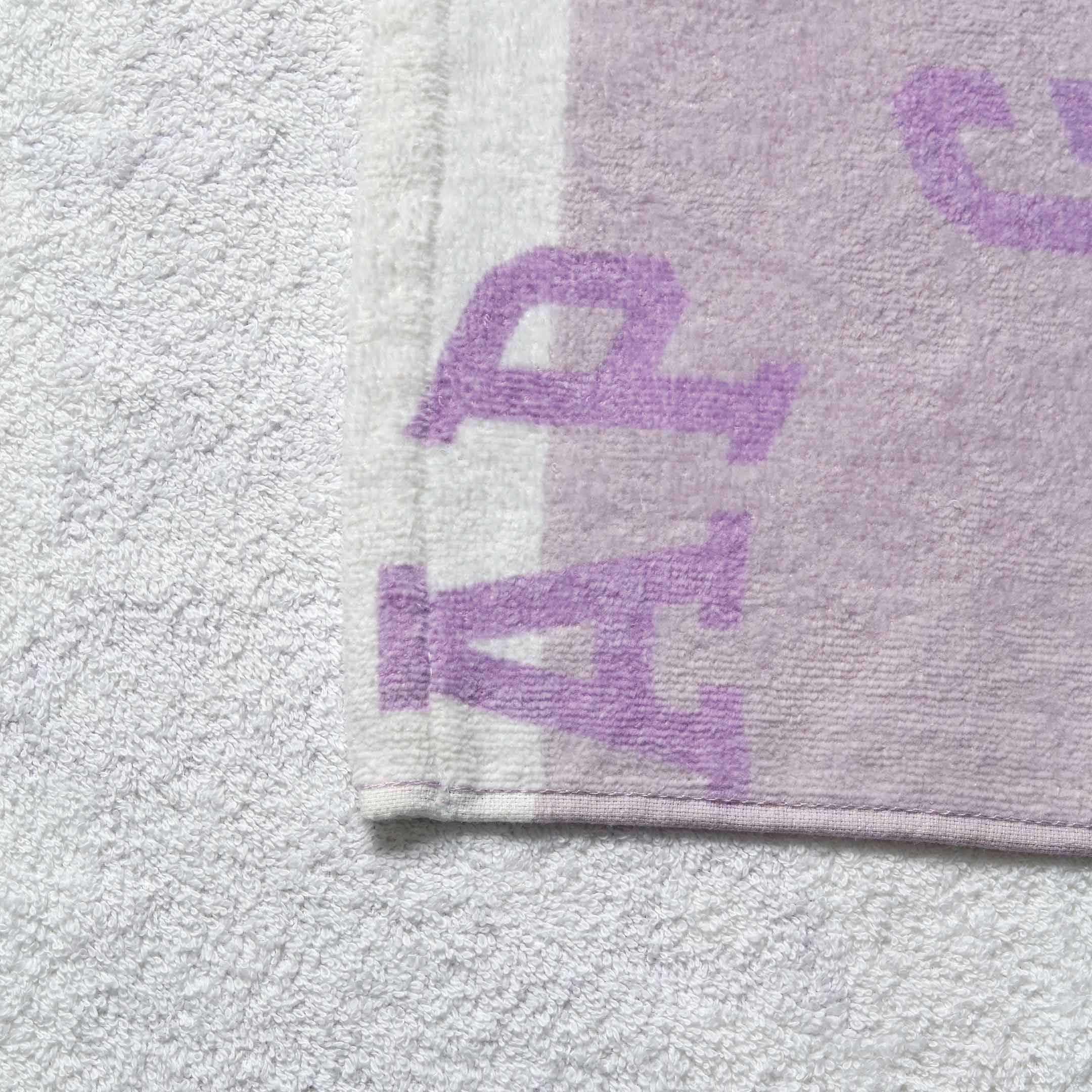 Premium Quality Purple Stripe Gym & Bath Towels