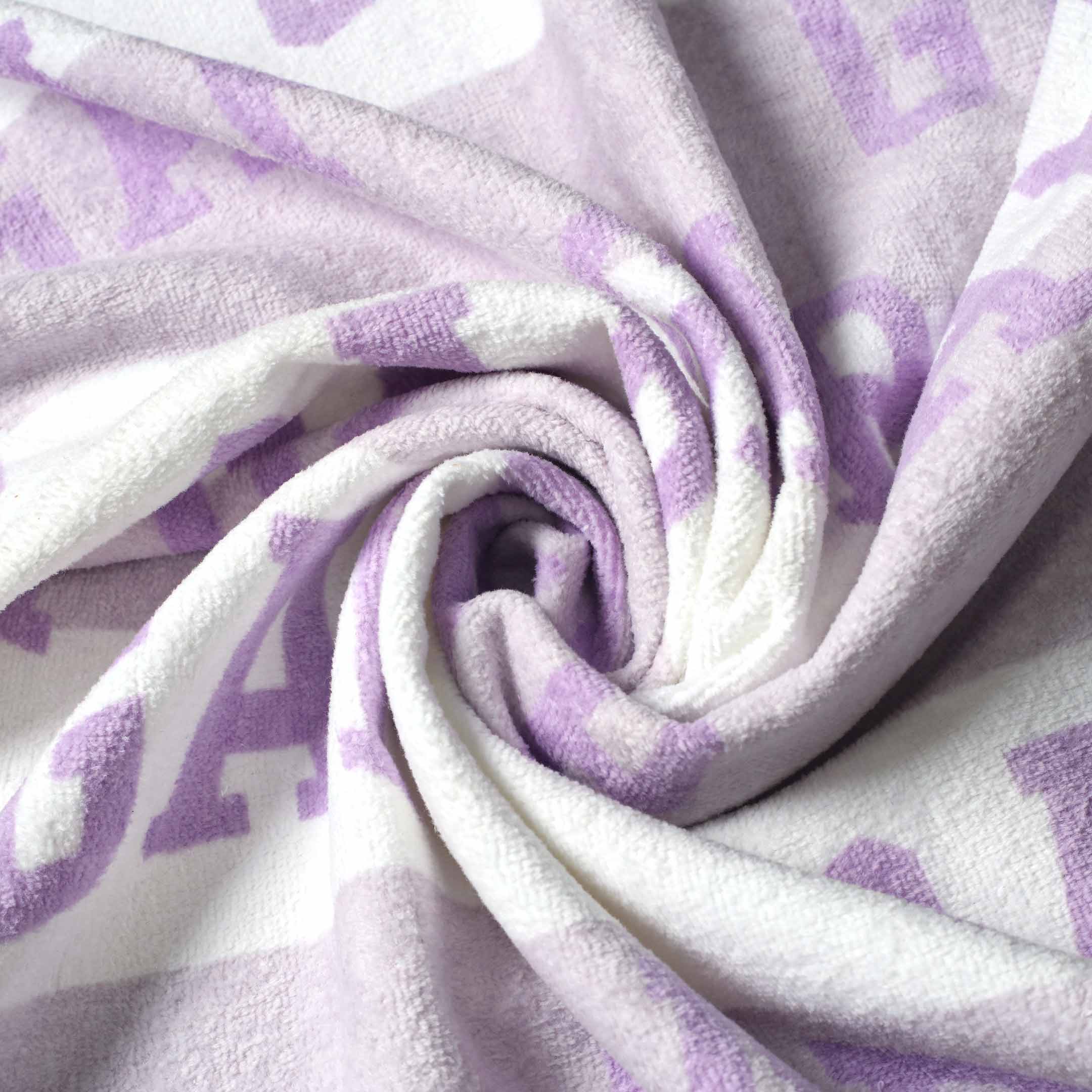 Premium Quality Purple Stripe Gym & Bath Towels