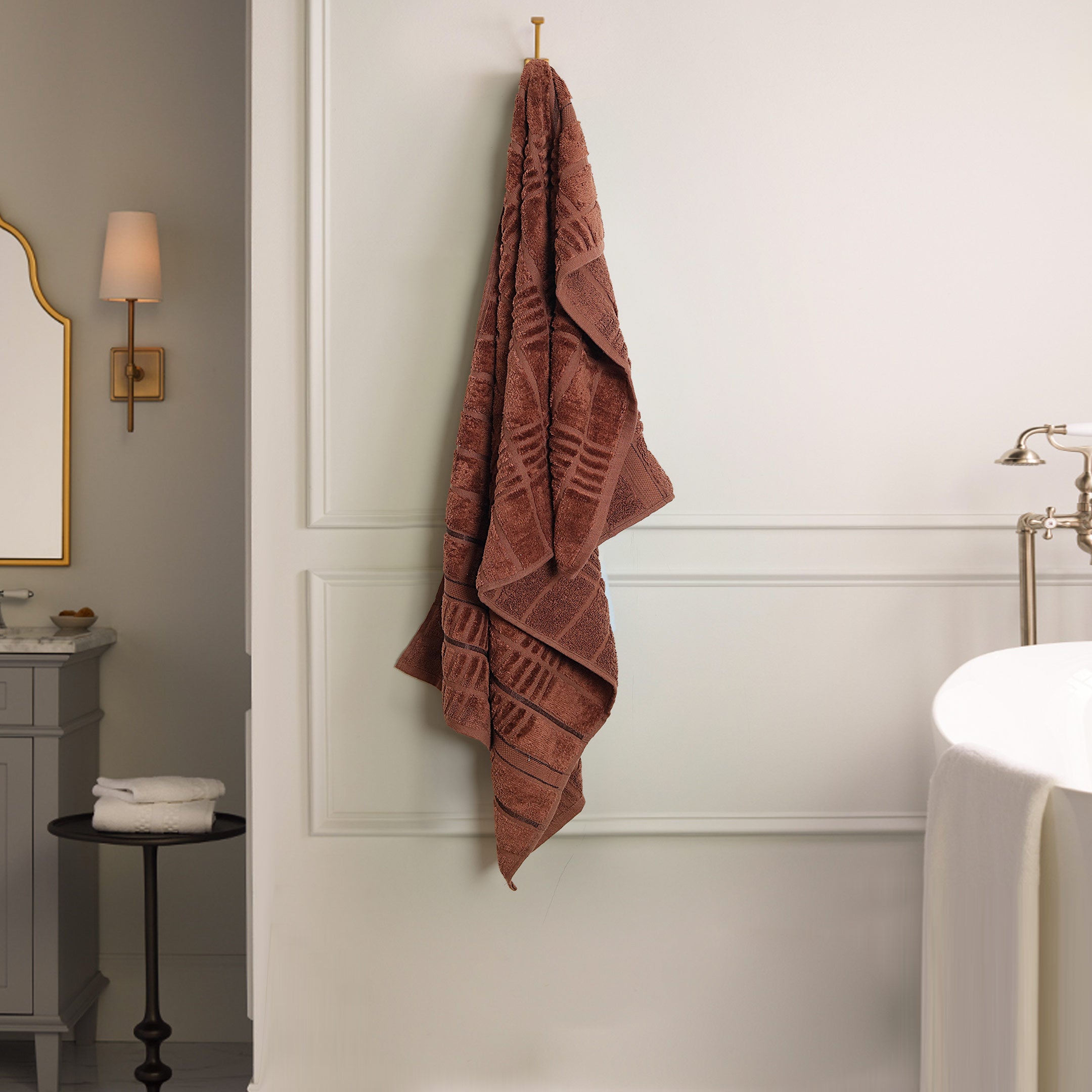 Premier Quality Strip Pattern Bath Towels
