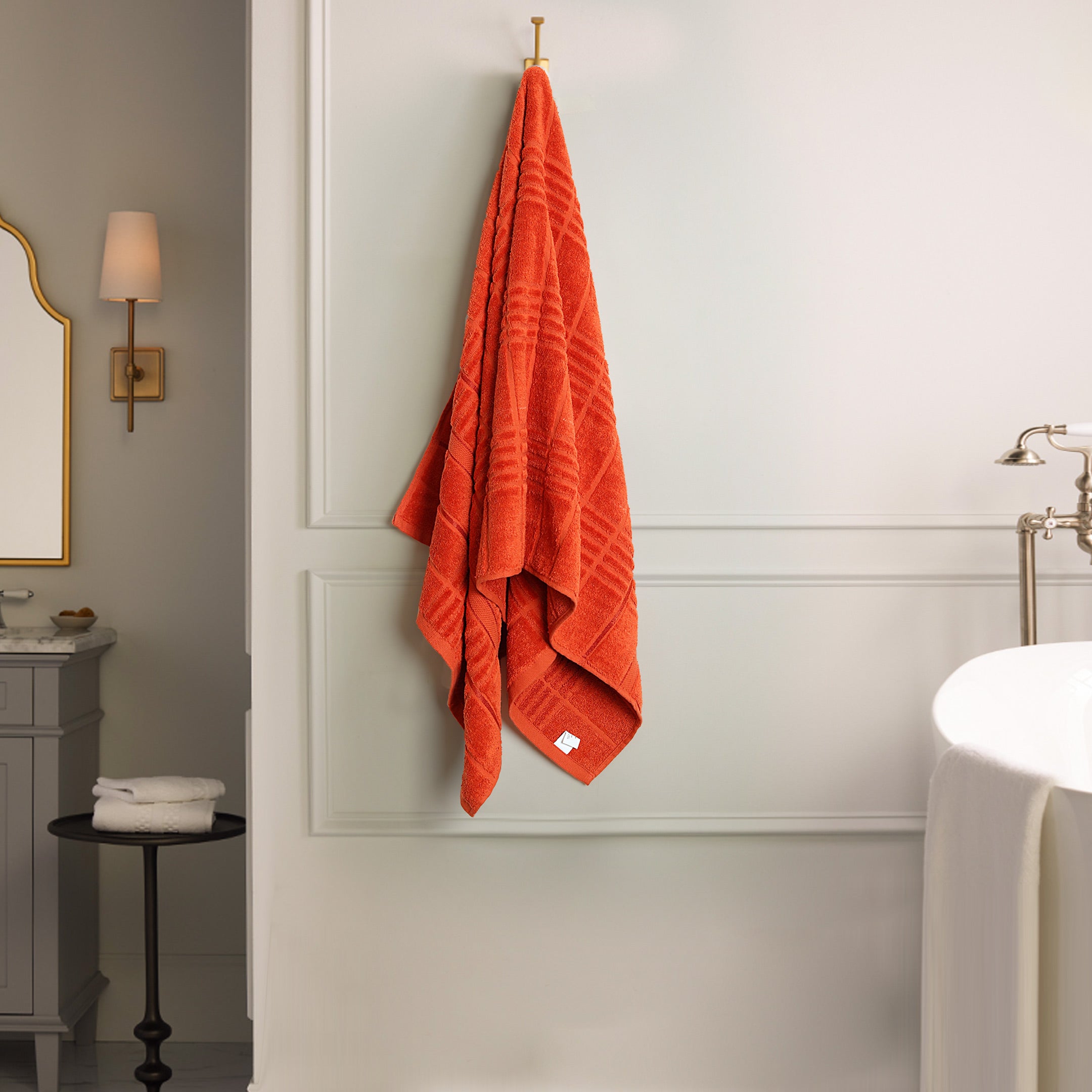 Premier Quality Strip Pattern Bath Towels