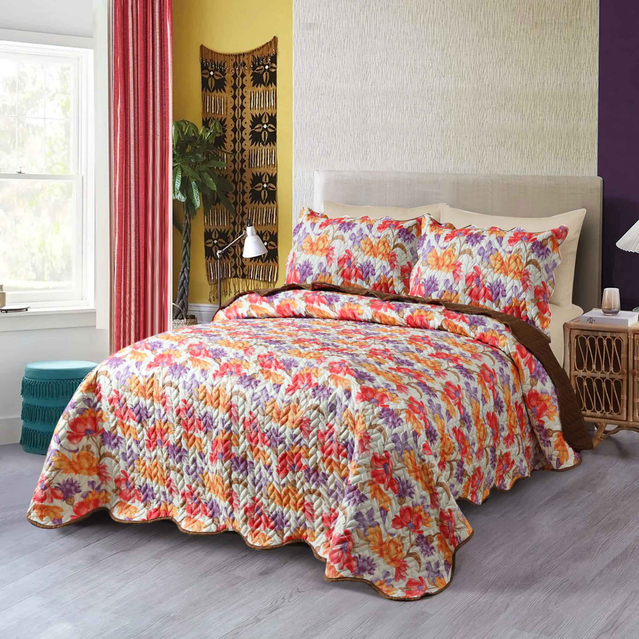 Floral Garden Bedspread 6 pcs Set