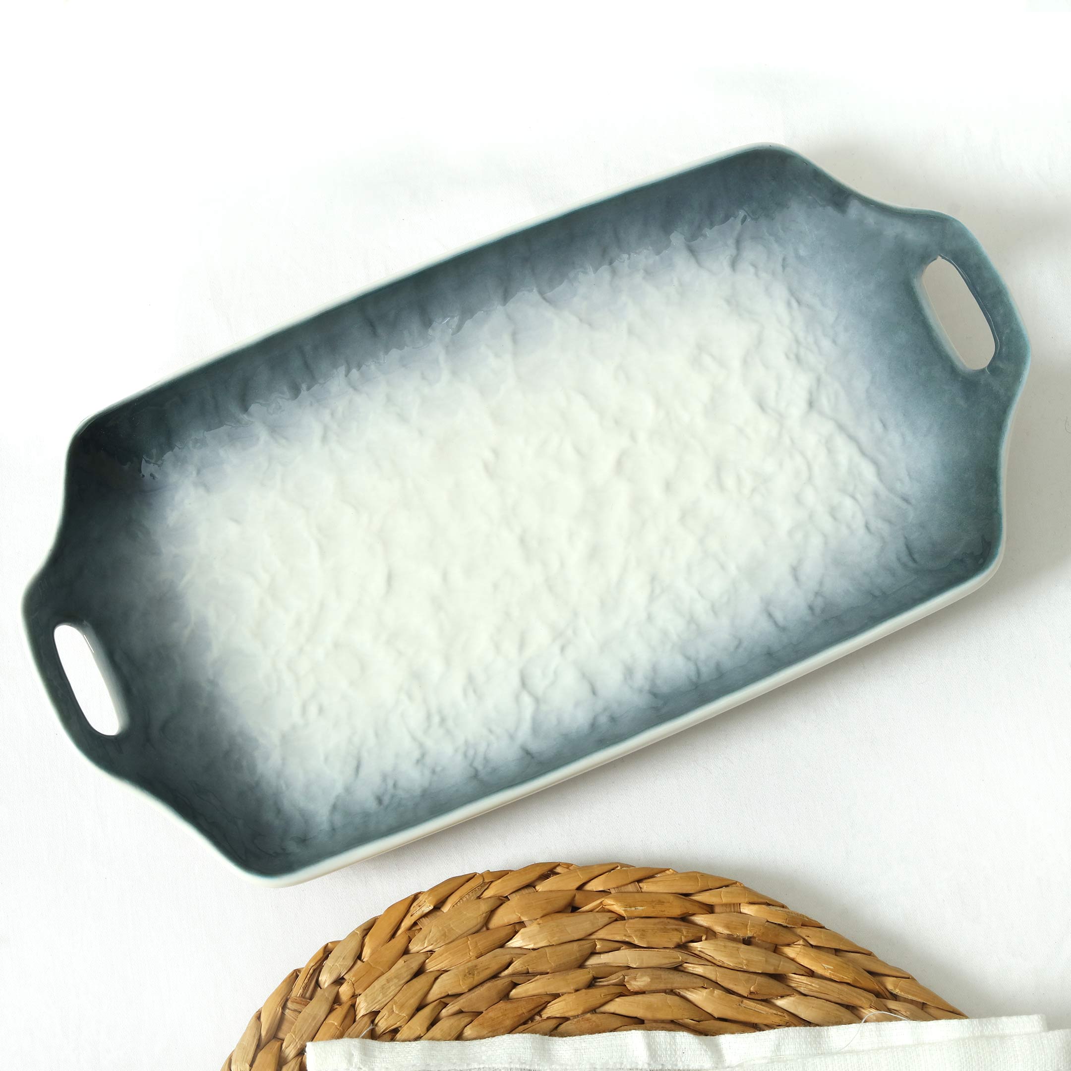 Gradient Stone Aqua Long Tray