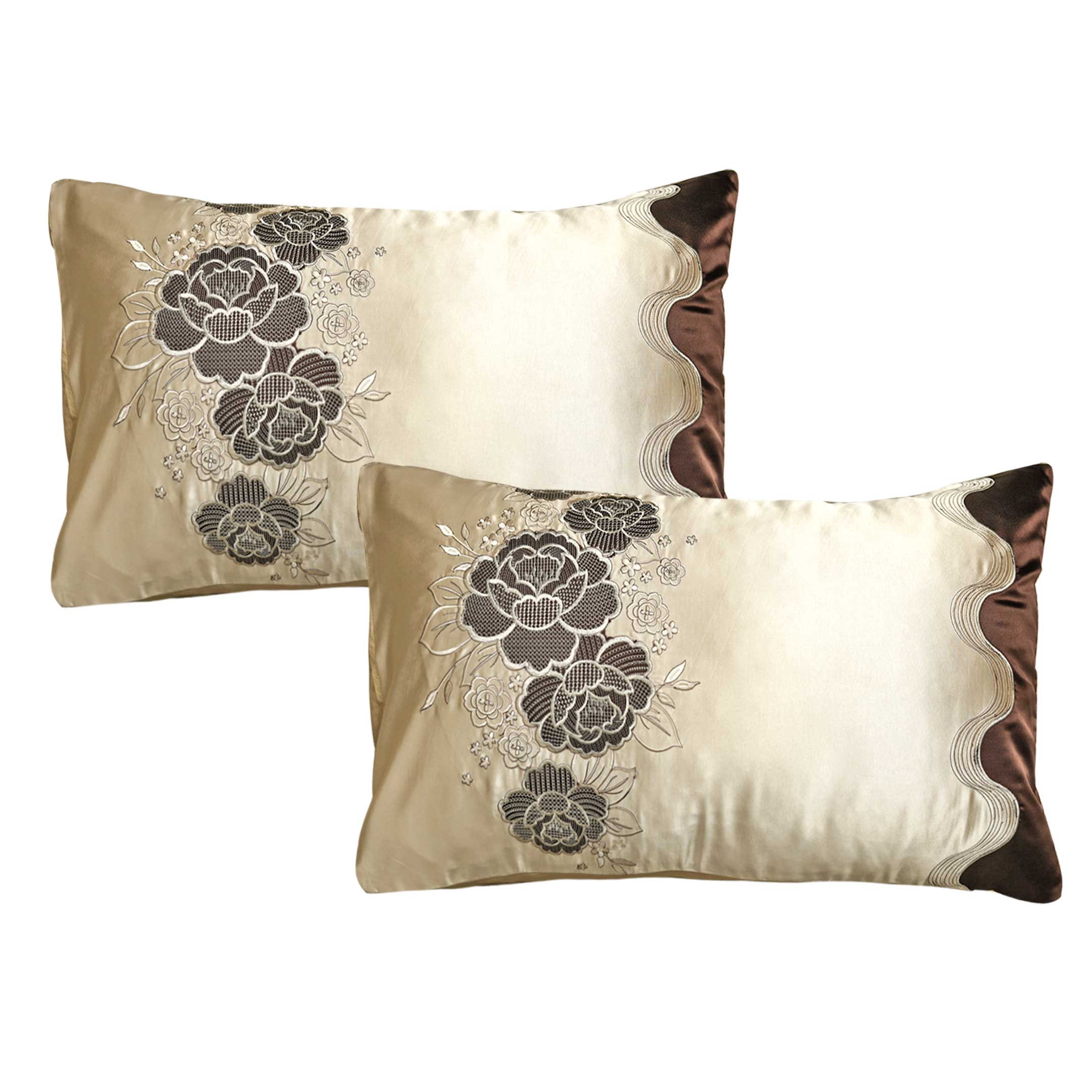 Bridal Bedding Set 9 Pcs Hazel Wood Cotton Jacquard Yarn Dyed