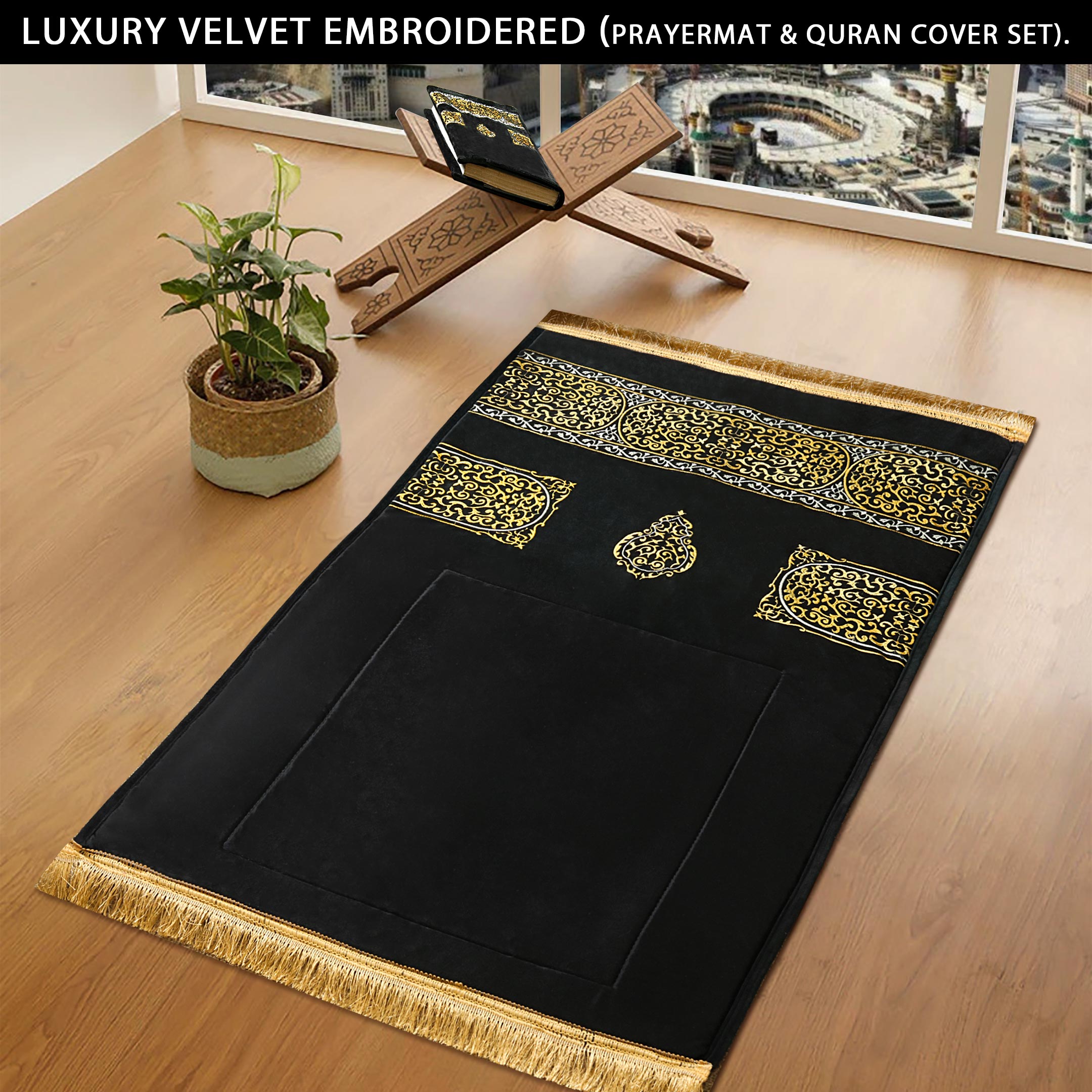 Kiswa Embroidered Luxury Padded Prayermat