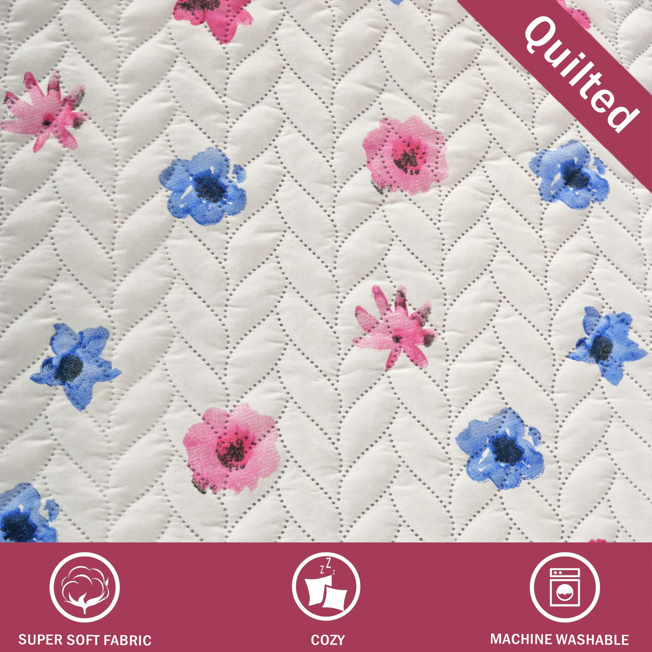 Lavender Bloom Bedspread 6 pcs Set