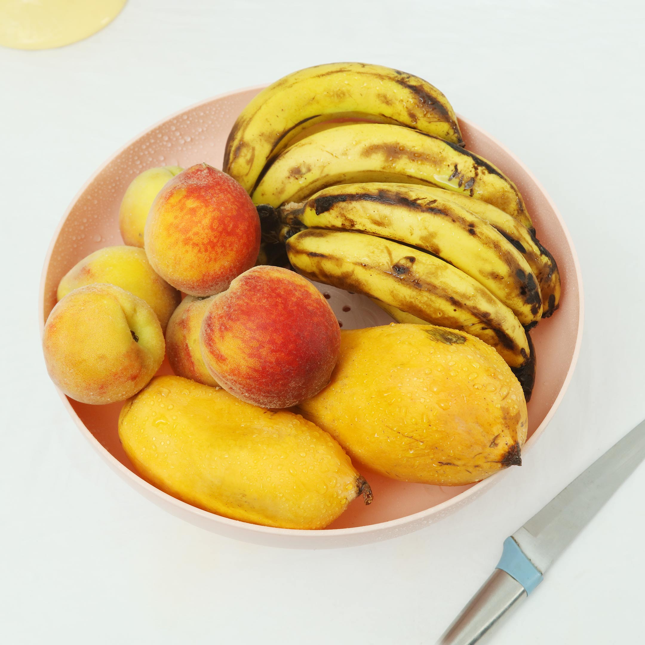 Macaron Color Fruit Drain Tray With Detachable Base